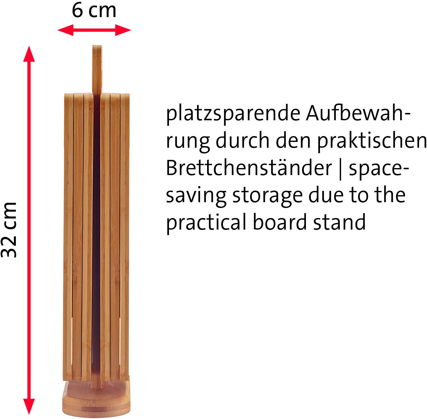 WESTMARK Frühstücksbrett, (Set, 7 St., 6 Brettchen, 1 Halter)