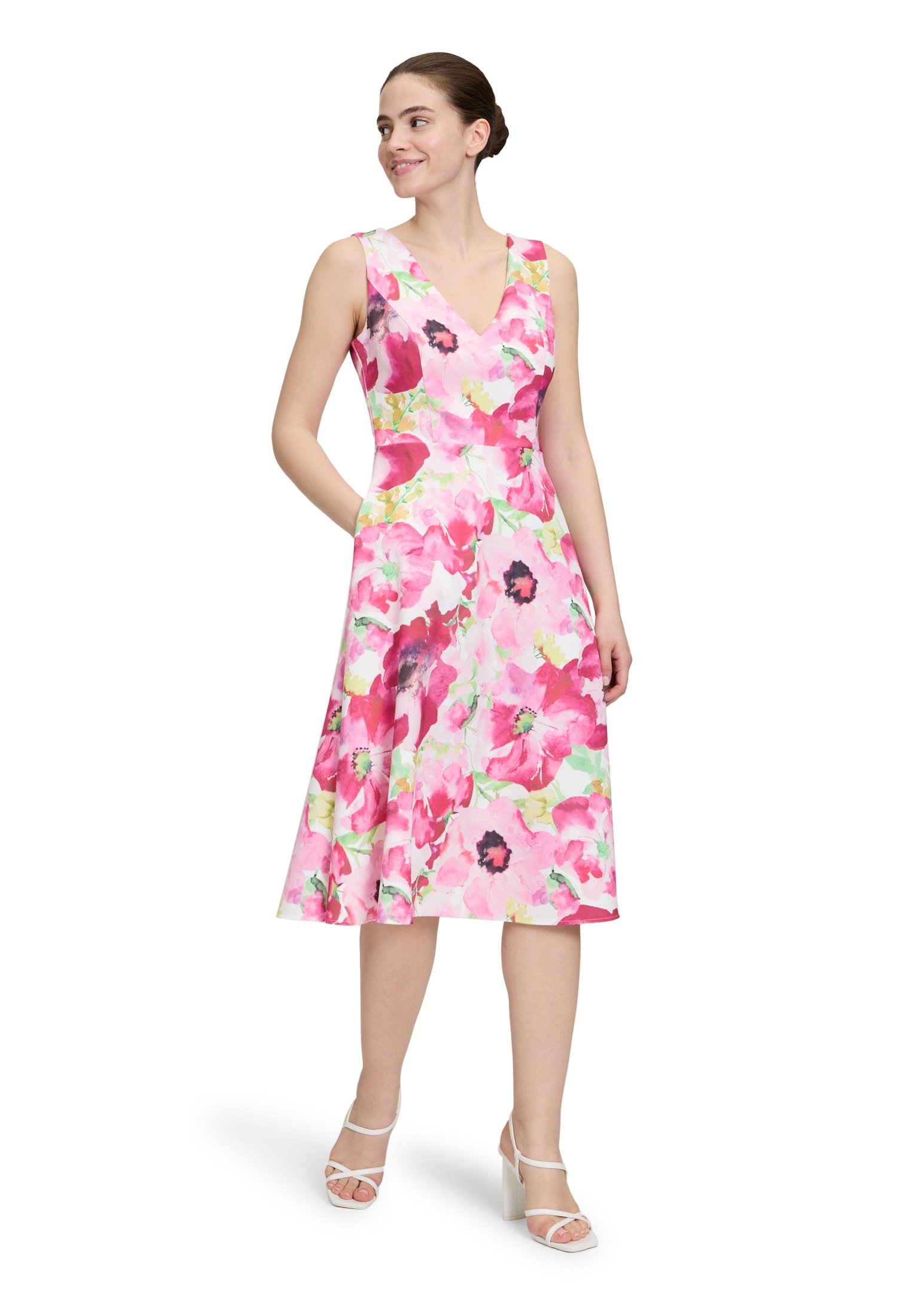 Vera Mont Cocktailkleid "Damen mit Blumenprint" Nahttasche Cut-Outs günstig online kaufen