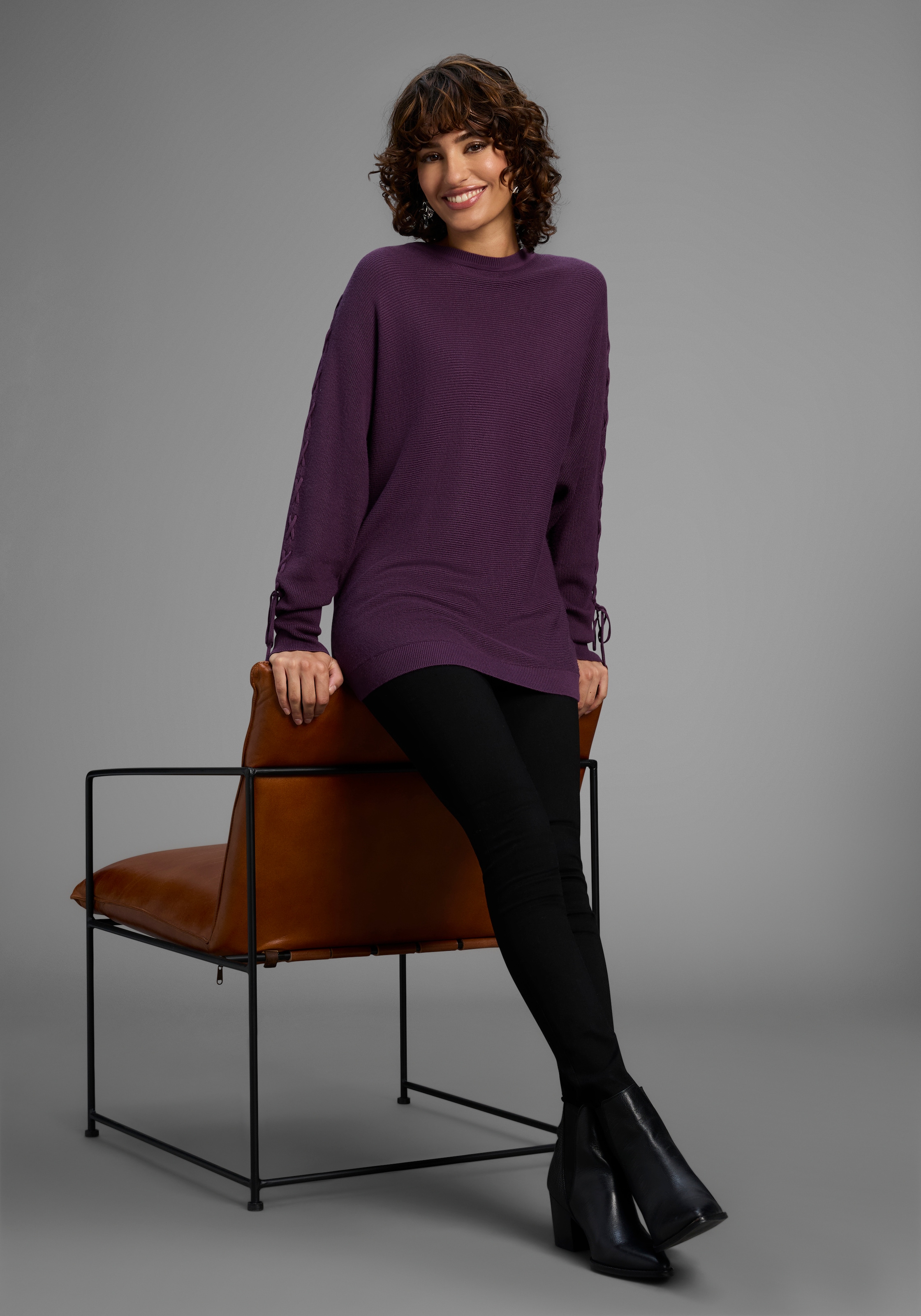 Laura Scott Fledermauspullover, mit Bindearm - NEUE KOLLEKTION