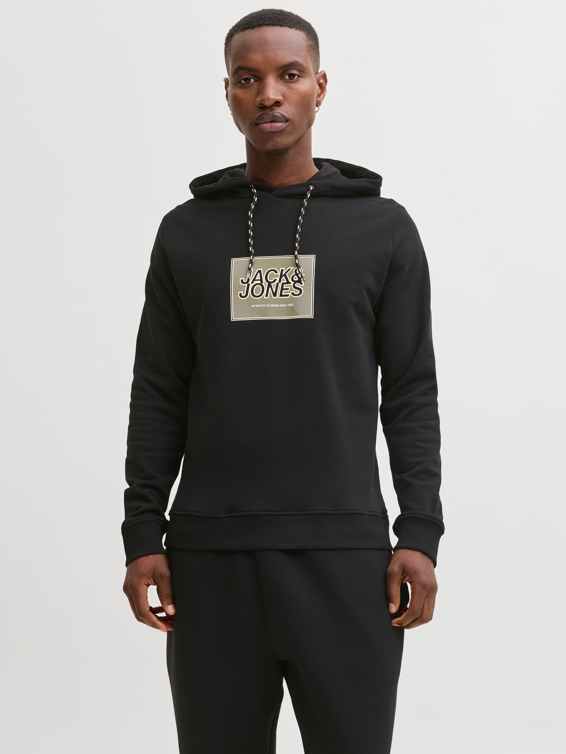 Jack & Jones Sweat à Capuche Rain Black S Homme
