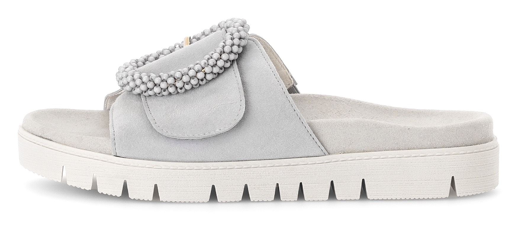 Thumbnail - Gabor Pantolette, Plateau, Sommerschuh, Schlappen mit Zierperlen an der Zierschnalle