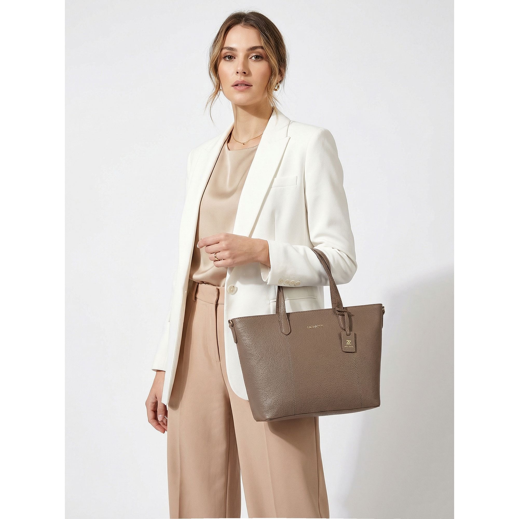 Lazarotti Shopper »Bologna Leather Shopper Crossbody Tasche Leder 31 cm«