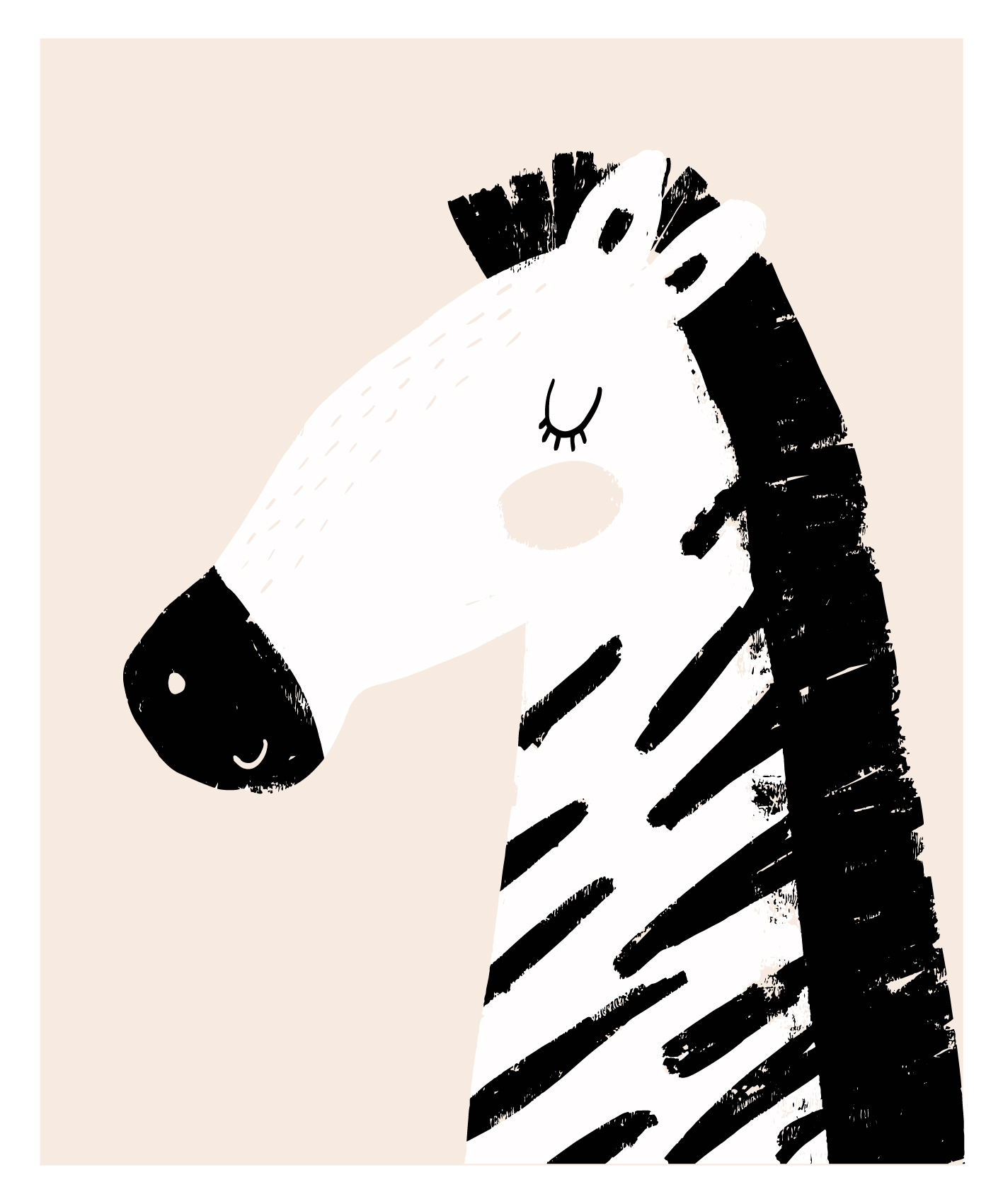 Lüttenhütt Poster "Zebra im Profil", Fantasy-Tiere-Zebra Bilder, (1 St.), H günstig online kaufen