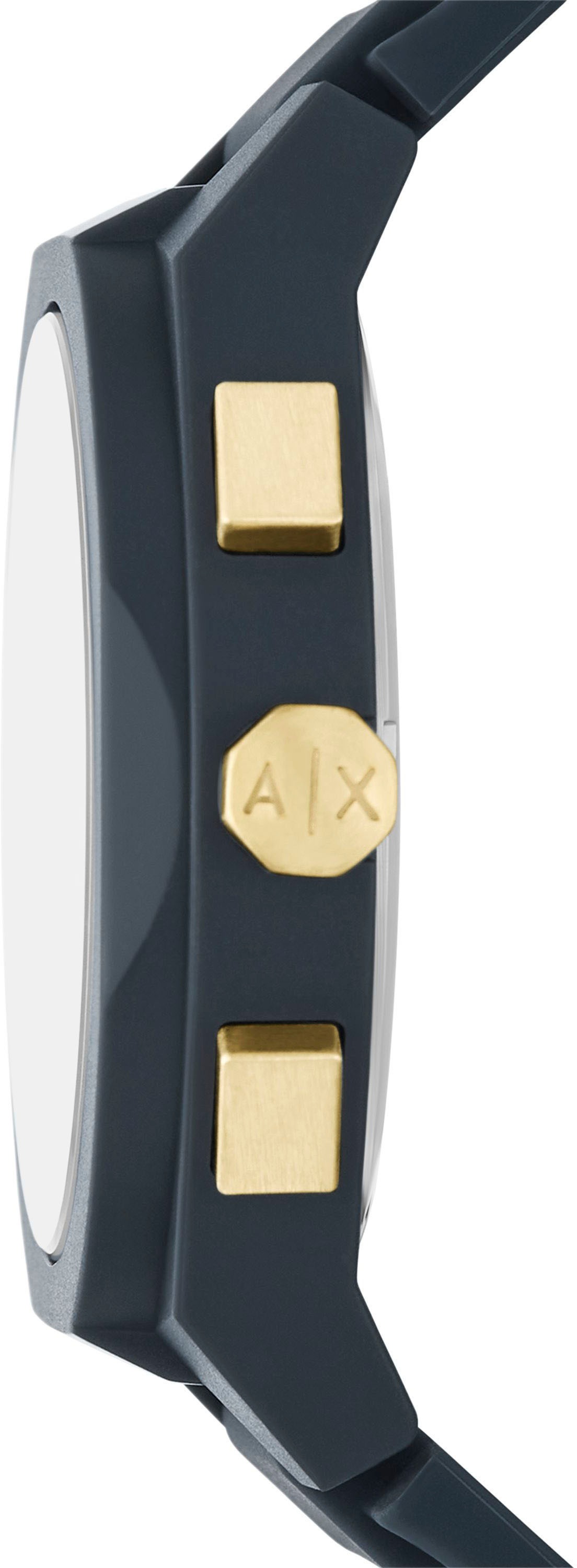 ARMANI EXCHANGE Chronograph »SYNC«, Quarzuhr, Armbanduhr, Herrenuhr, Silikonarmband, Datum, Stoppfunktion