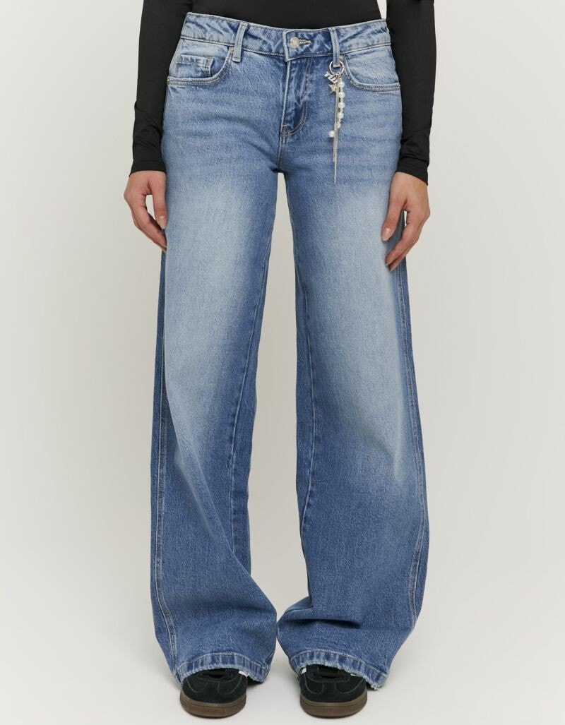 Tally Weijl Weite Jeans "SPADEPALLASC" Baumwollmischung, Low Waist günstig online kaufen