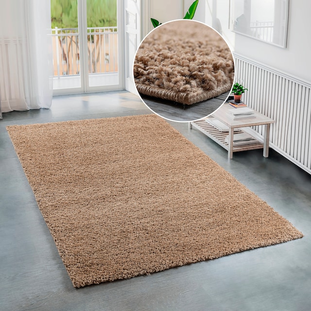 Home affaire Hochflor-Teppich »Shaggy 30«, rechteckig, Teppich, Uni Farben,  besonders weich und kuschelig kaufen | BAUR