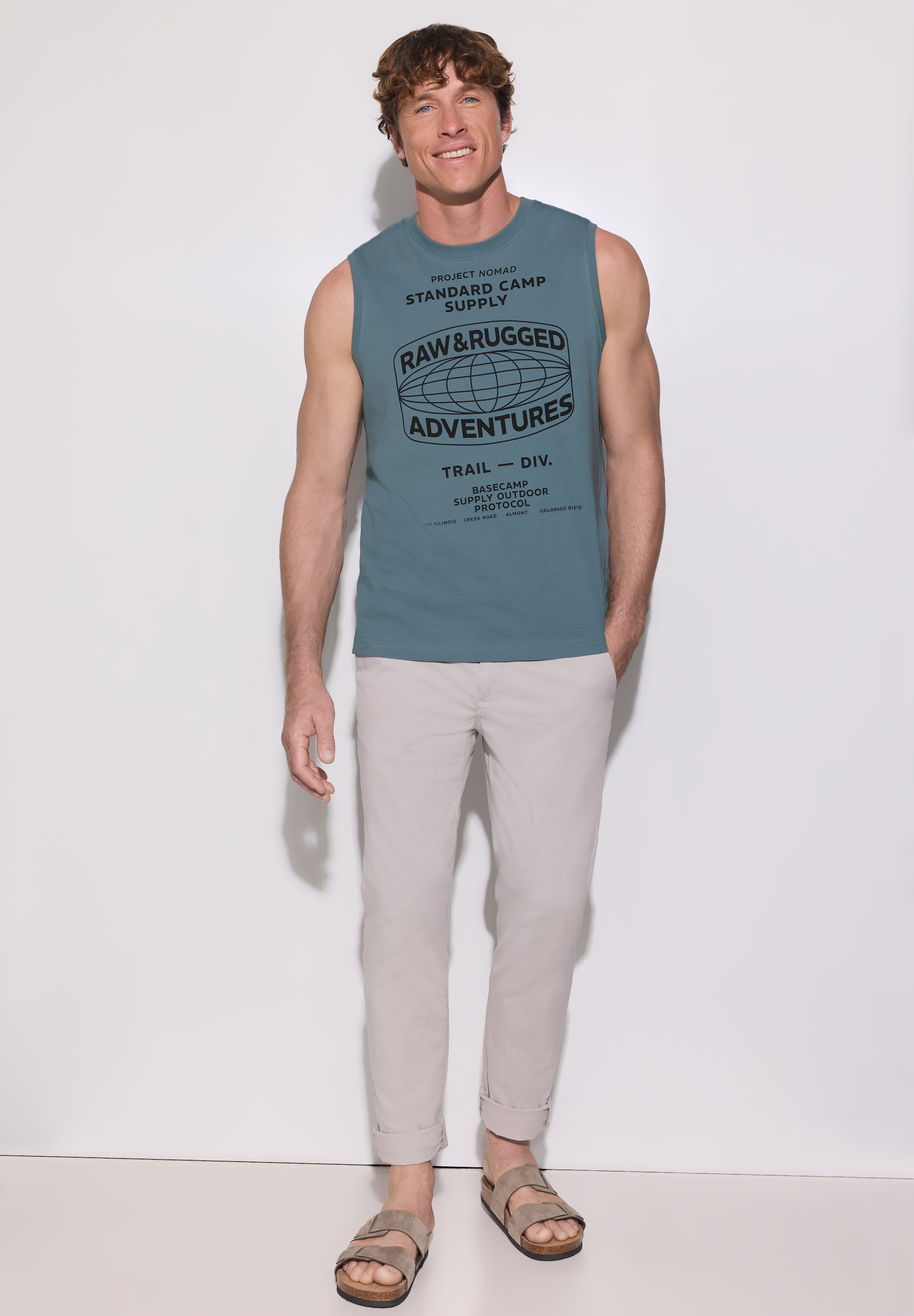 STREET ONE MEN Tanktop aus reiner Baumwolle