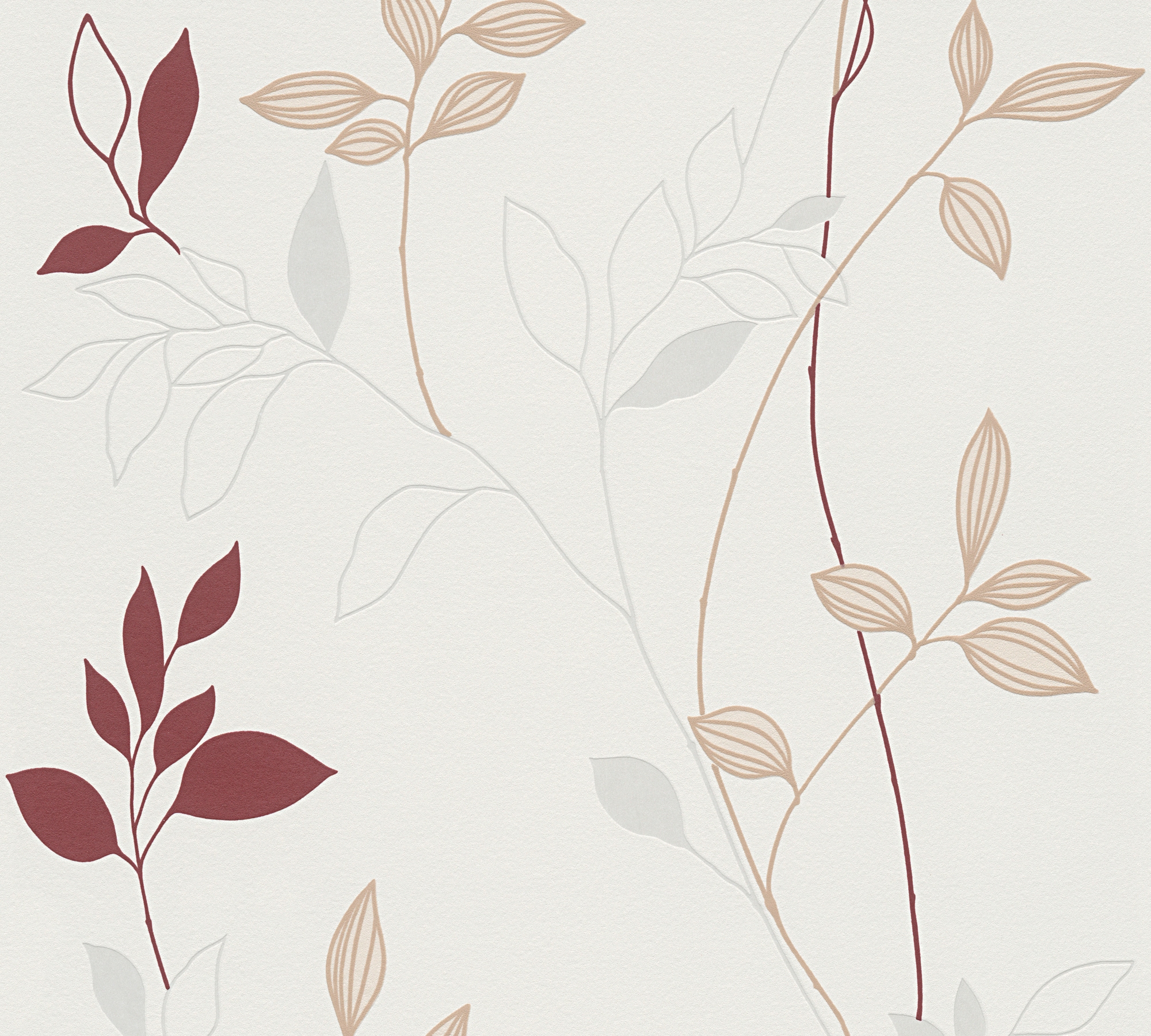 A.S. Création Vliestapete »Natural Style«, floral, Modern Tapete Floral Rot  Creme günstig | BAUR