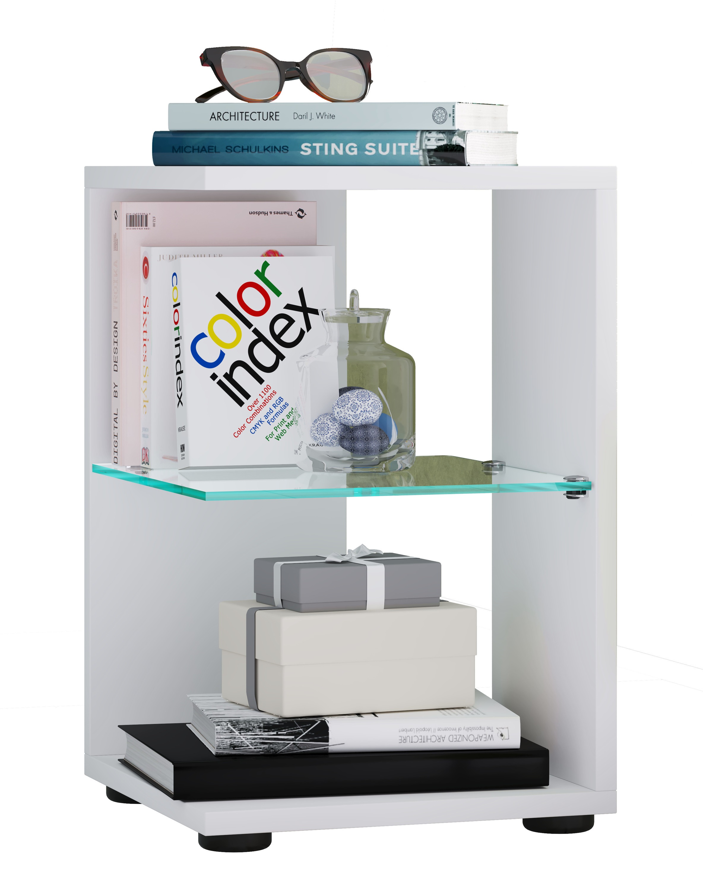 Couchtisch VCM, B:30cm T:30cmweiß, Wohnzimmer, Tische, "Holz Beistelltisch Couchtisch Sofatisch Elani"