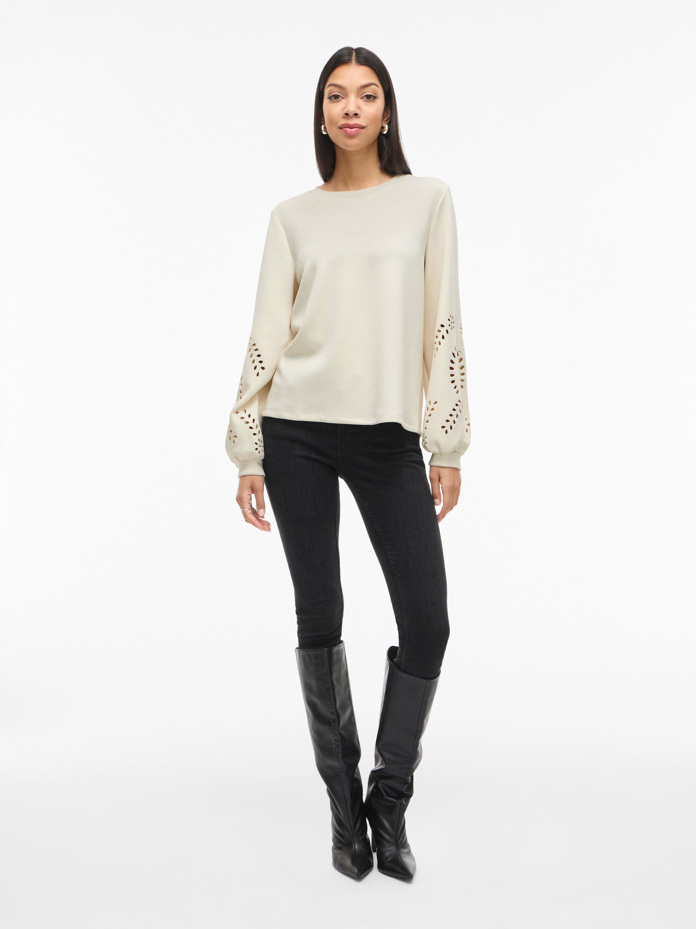 Vila Sweatshirt »VISANDY L/S DETAIL SWEAT TOP - NOOS«, Viskosemischung, regular fit
