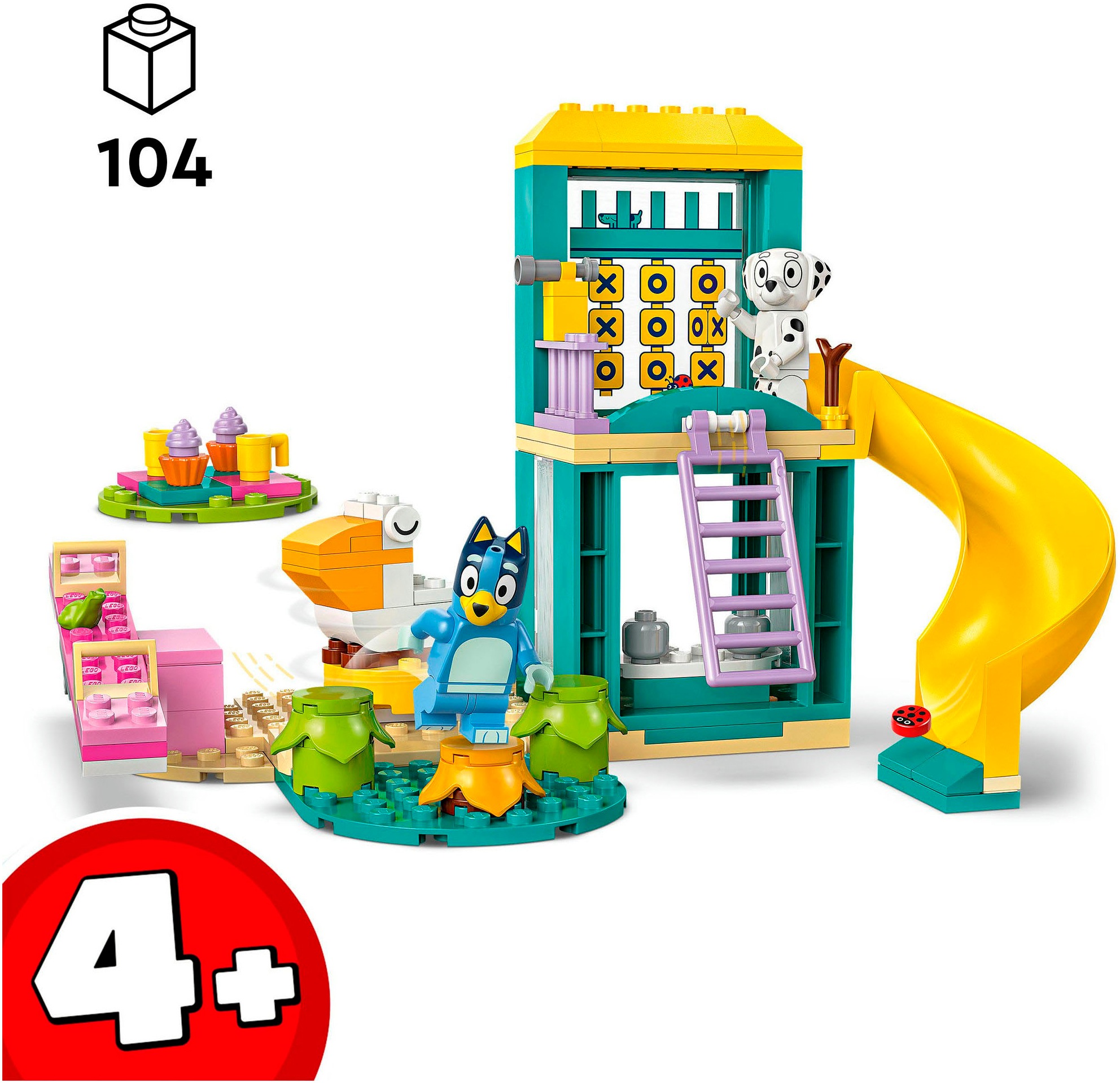 LEGO® Konstruktionsspielsteine »Bluey und Chloe auf dem Spielplatz (11201), LEGO Bluey«, (104 St.), Made in Europe