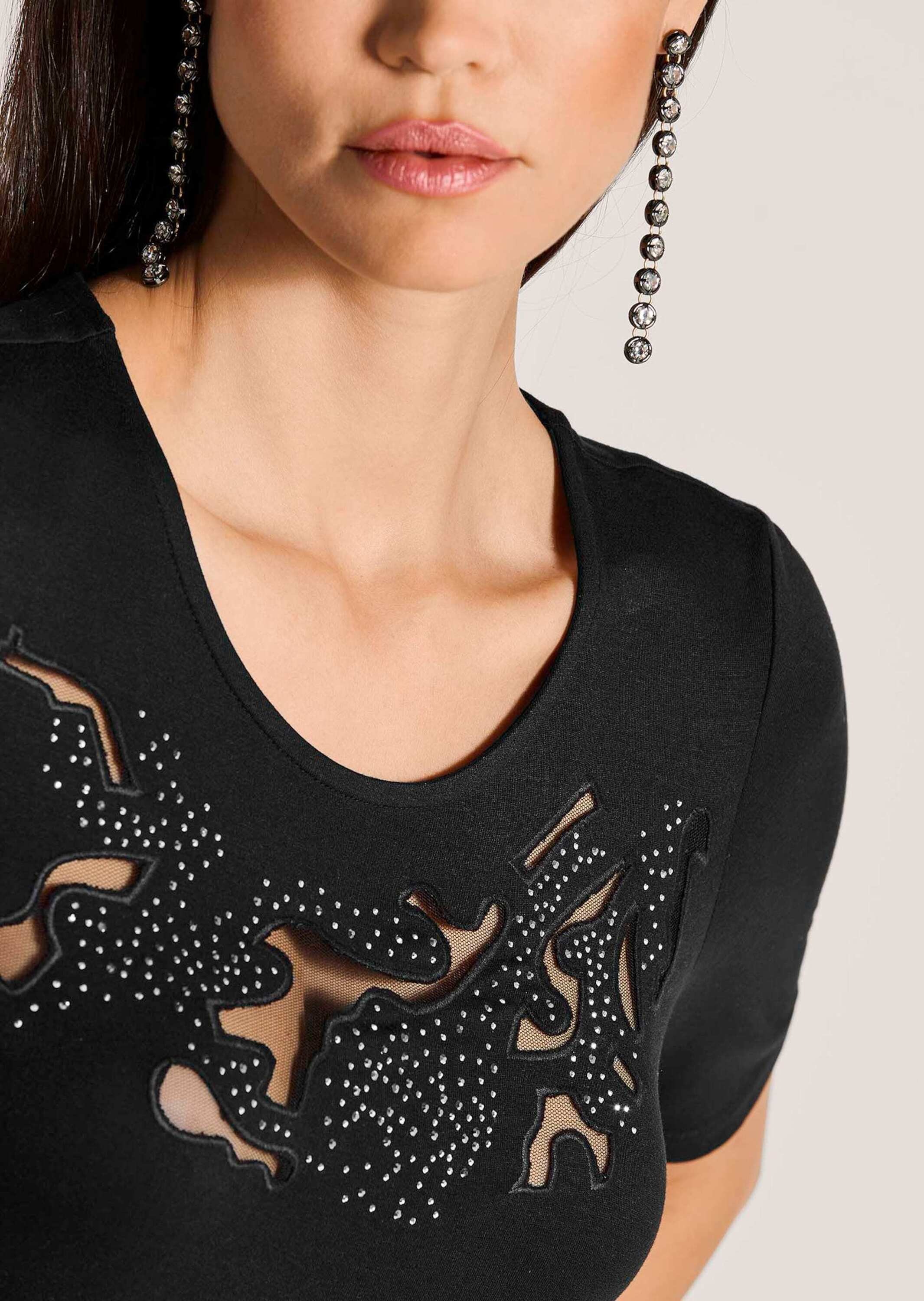 MADELEINE Kurzarmshirt »Shirt Kurzarm-Shirt mit Glanz und Transparenz«