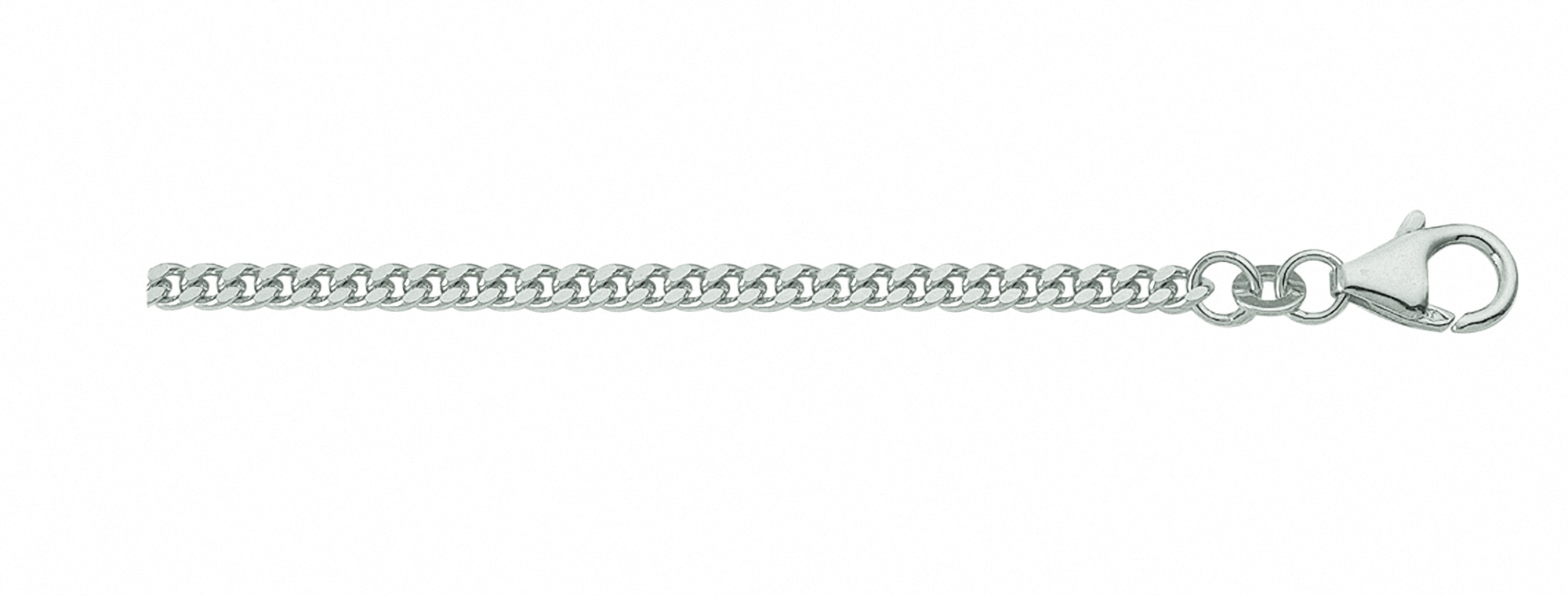 Adelia´s Silberkette »925 Silber Flach Panzer Halskette Ø 1,6 mm«, Silberschmuck für Damen