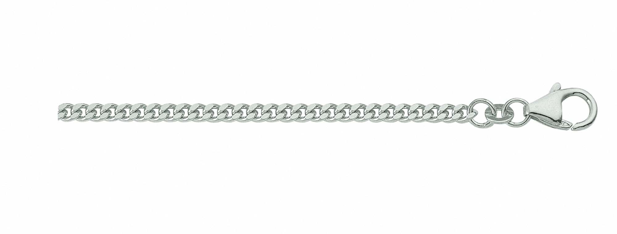 Adelia's 925 Sterling Silver Flat Curb Chain Necklace Silver 60 cm
