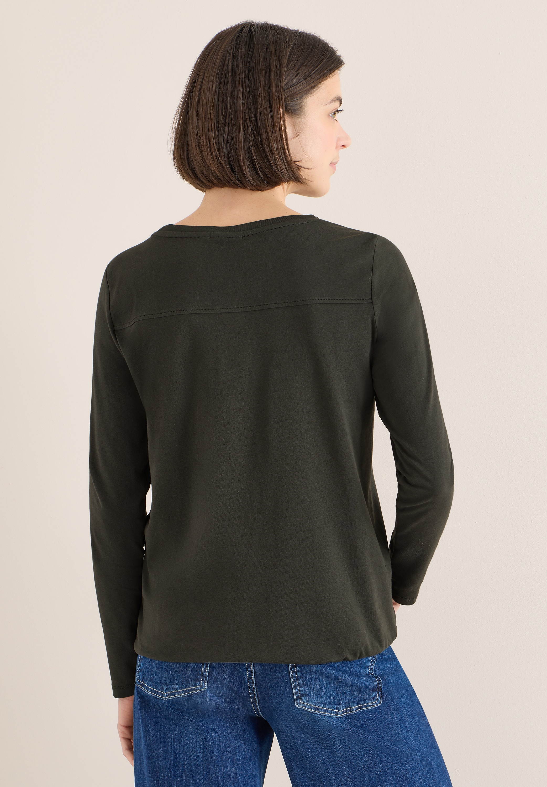 Cecil Langarmshirt aus reiner Baumwolle