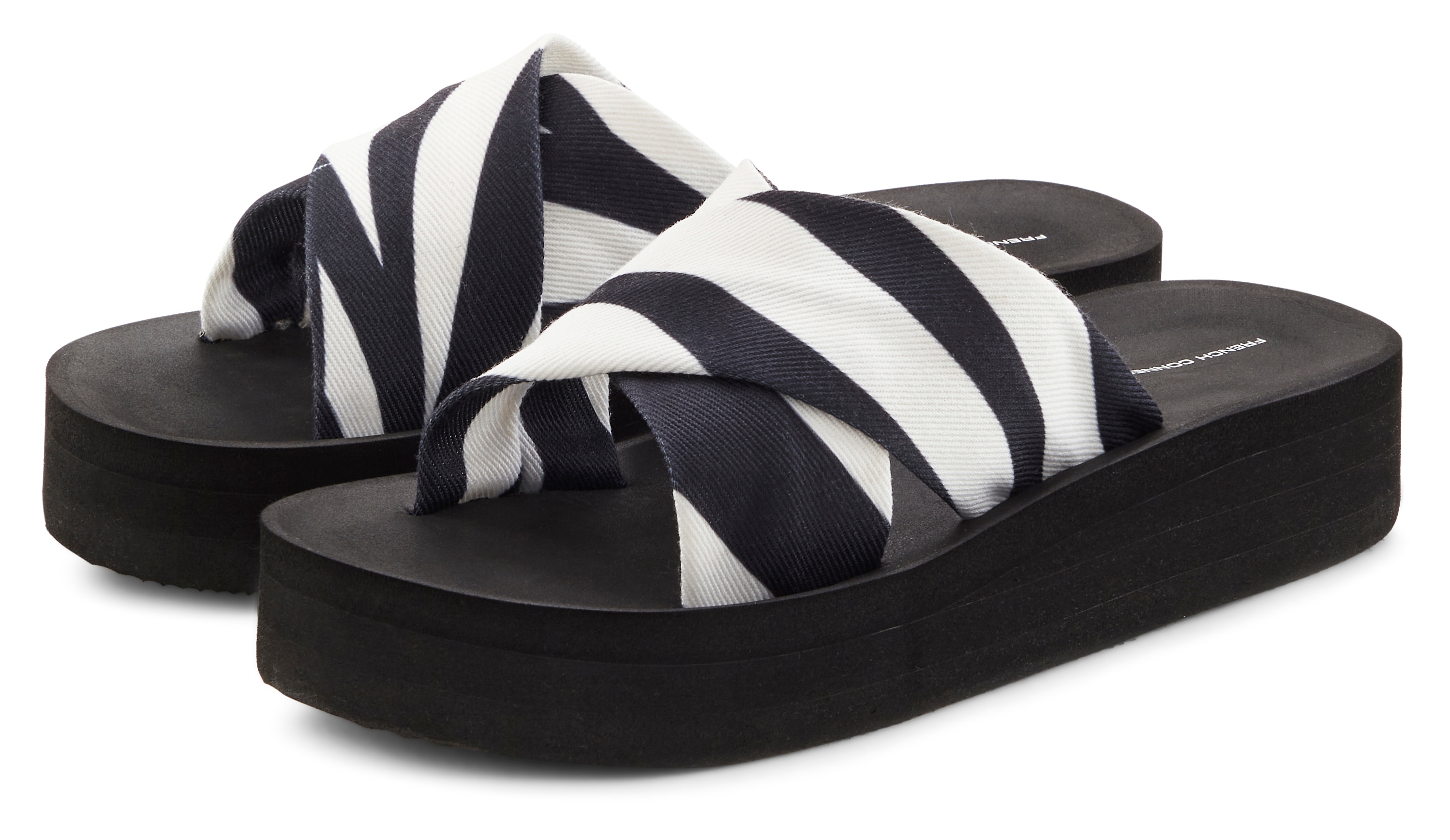 French Connection Pantolette "Sandale, Sommerschuhe, Mule, offener Schuh, Badelatsche, Badeschlappe" Badepantolette mit wasserabweisender und leichter Sohle VEGAN