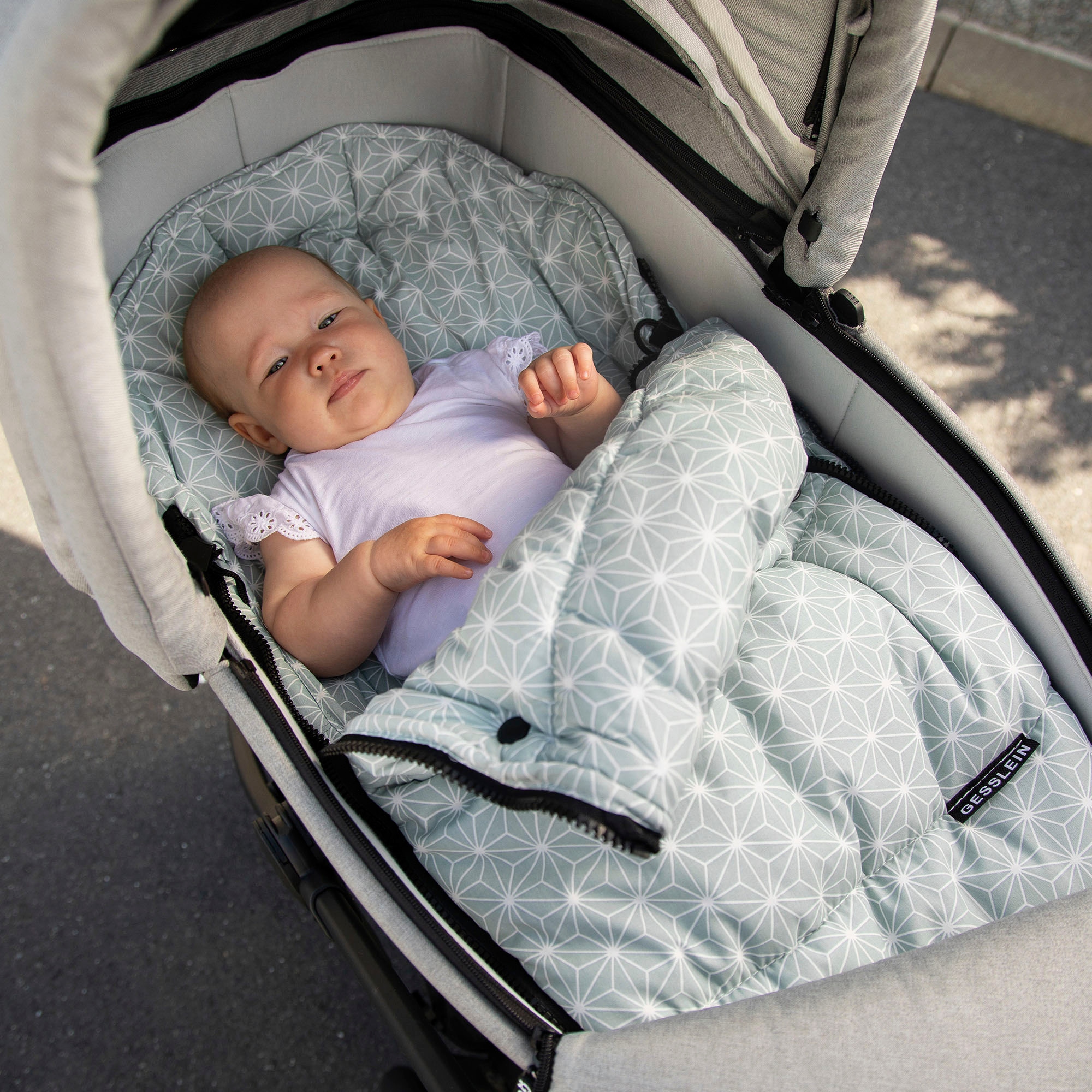 Gesslein Kuschelnest »Baby aqua Nestchen, in | Made BAUR Kinderwagenwannen, für oder mint«, Babyschalen, Germany kaufen Tragetaschen