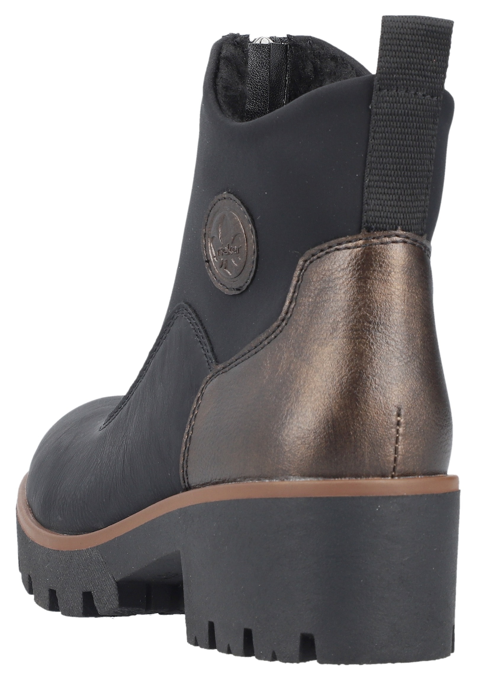 Rieker Winterstiefelette, Winterboots, Ankleboots, Stiefelette, Plateausohle, mit Warmfutter