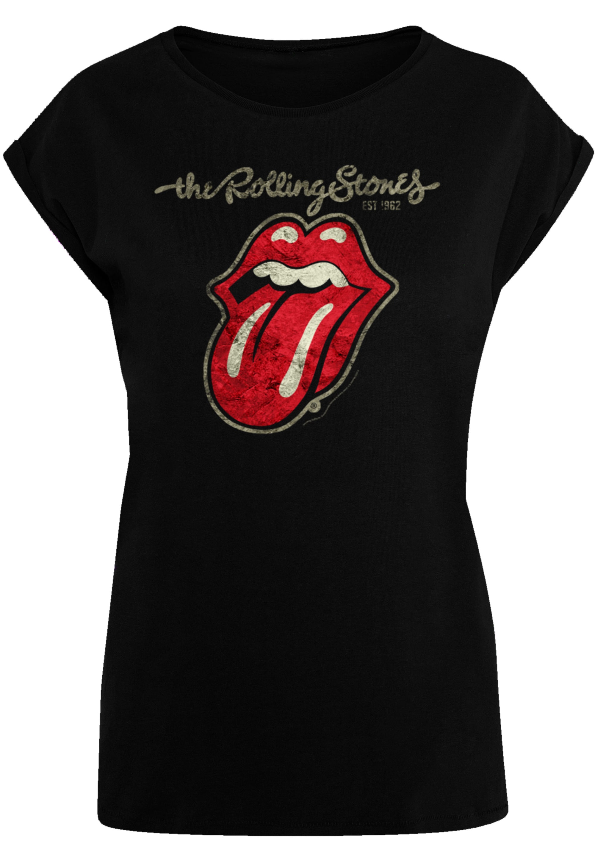 BAUR T-Shirt | Tongue Premium Plastered Qualität »The kaufen Stones online F4NT4STIC Rolling Washed«,