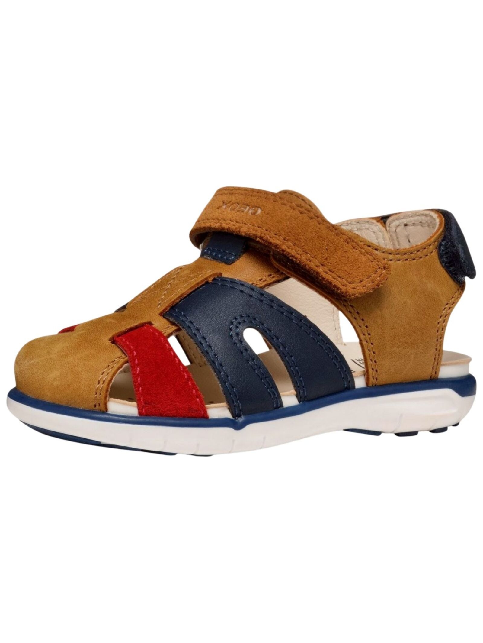 GEOX Kinder Sandale "Geox Sandalen Leder/Synthetik", Gr. 21, braun, Leder, Synthetik, Schuhe