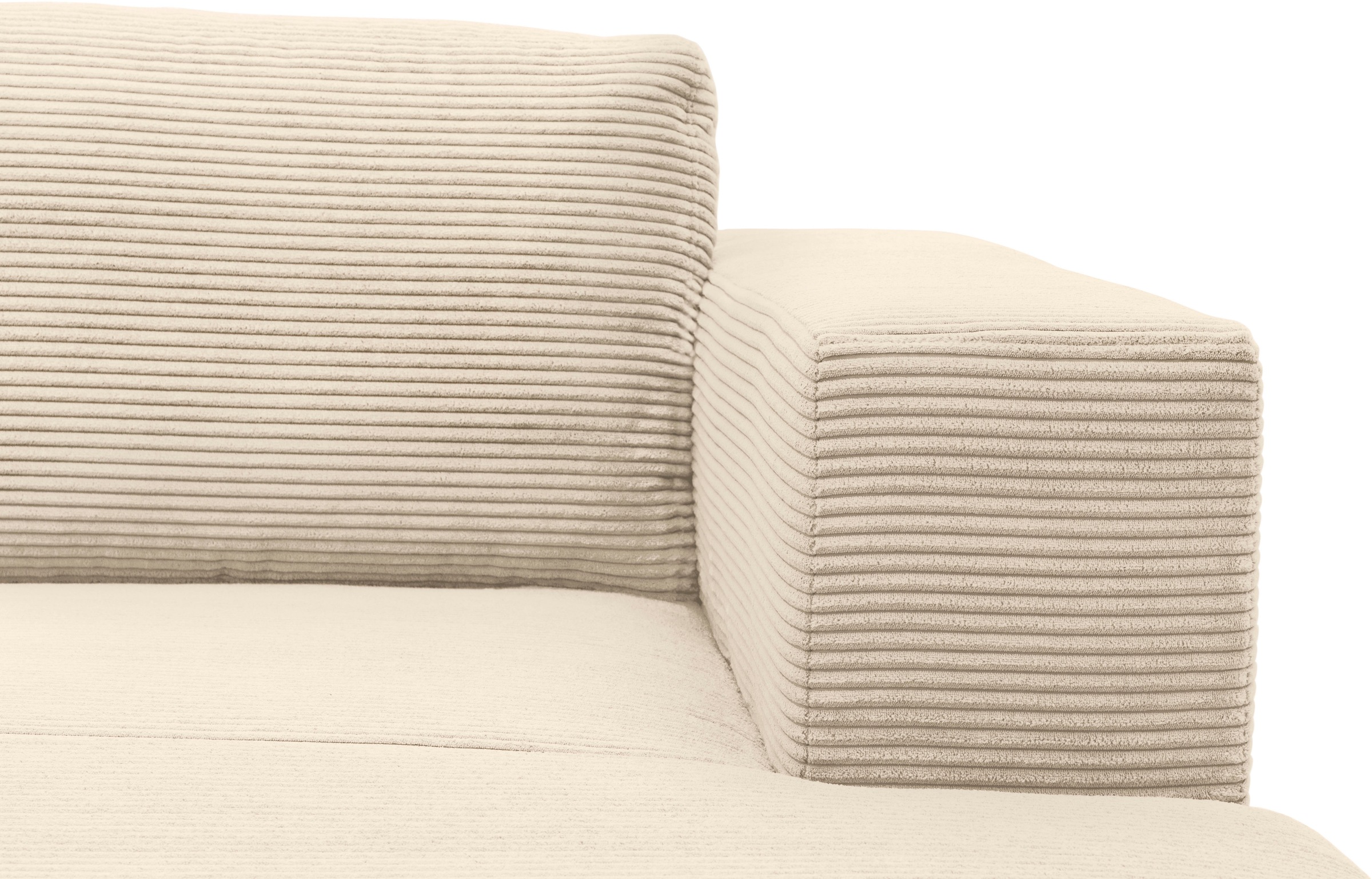 DOMO collection Ecksofa »Modica kompakt und elegant, Breite 244, L-Form«, moderne Optik mit extrabreiter Recamiere, auch in Cord