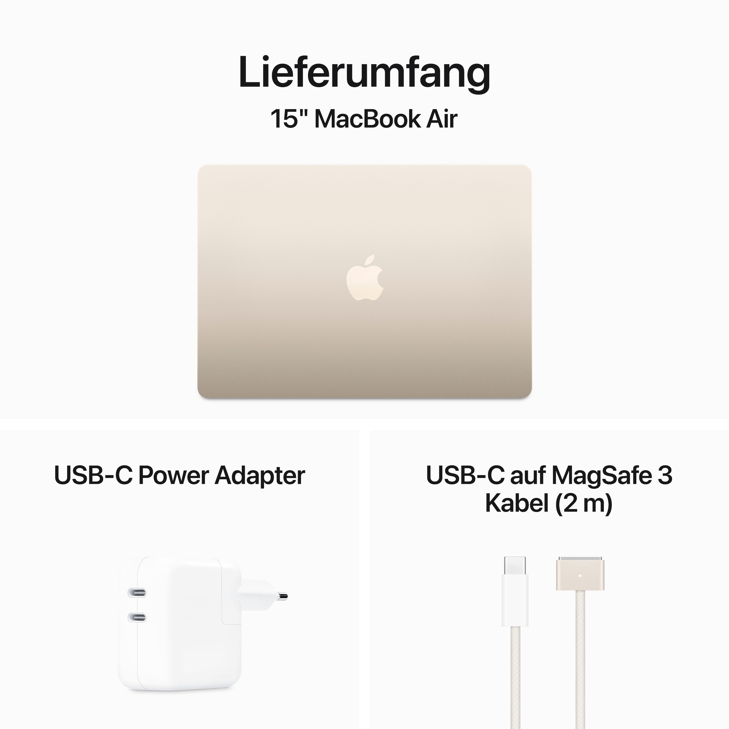 Apple Notebook »MacBook Air 15'' CTO«, 38,91 cm, / 15,3 Zoll, Apple, M3, 10-Core GPU, 512 GB SSD