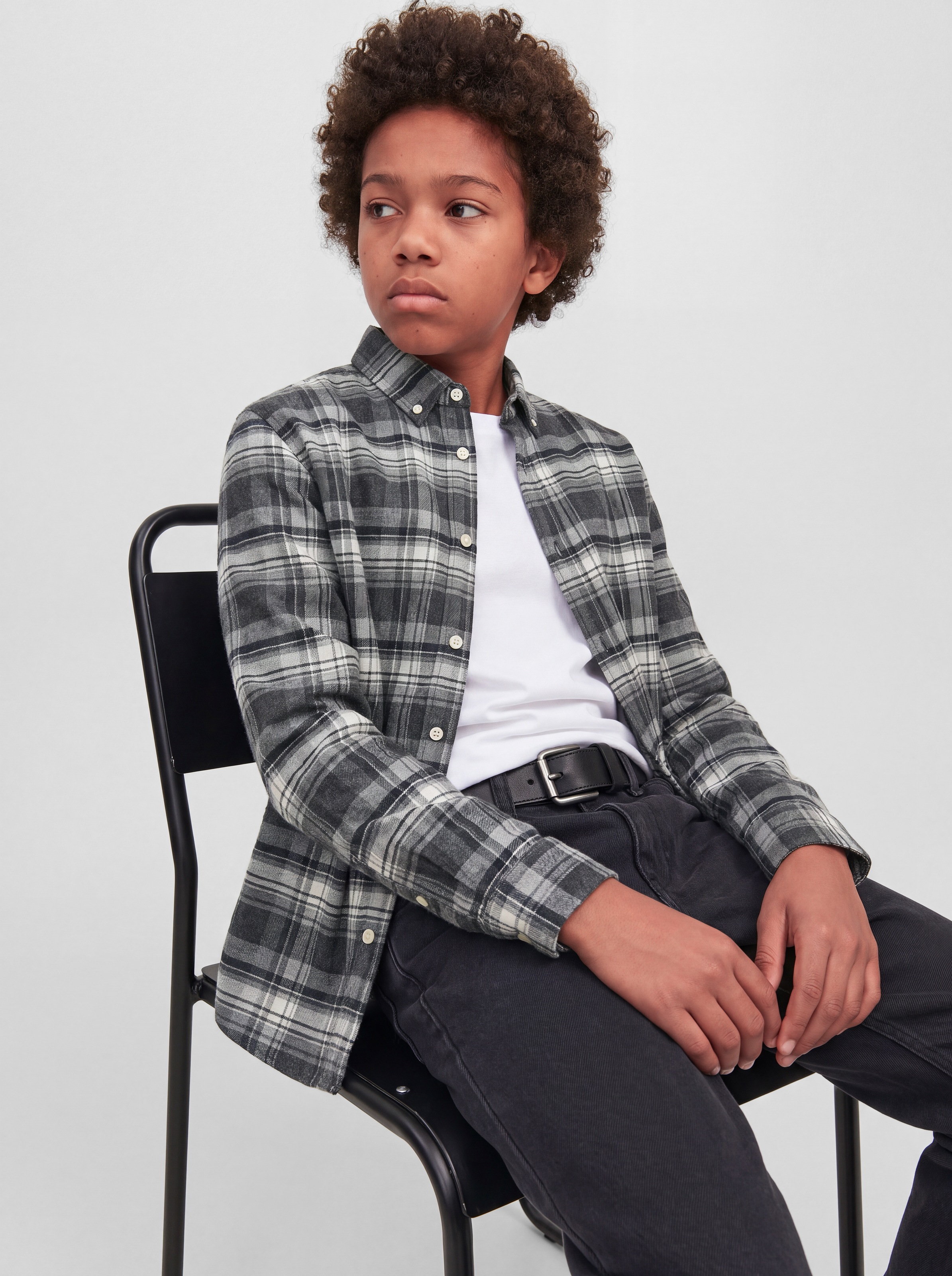 Jack & Jones Junior Langarmhemd »JPRBLUSTANLEY FLANNEL L/S SHIRT BF JNR« Baumwolle, normal geschnitten
