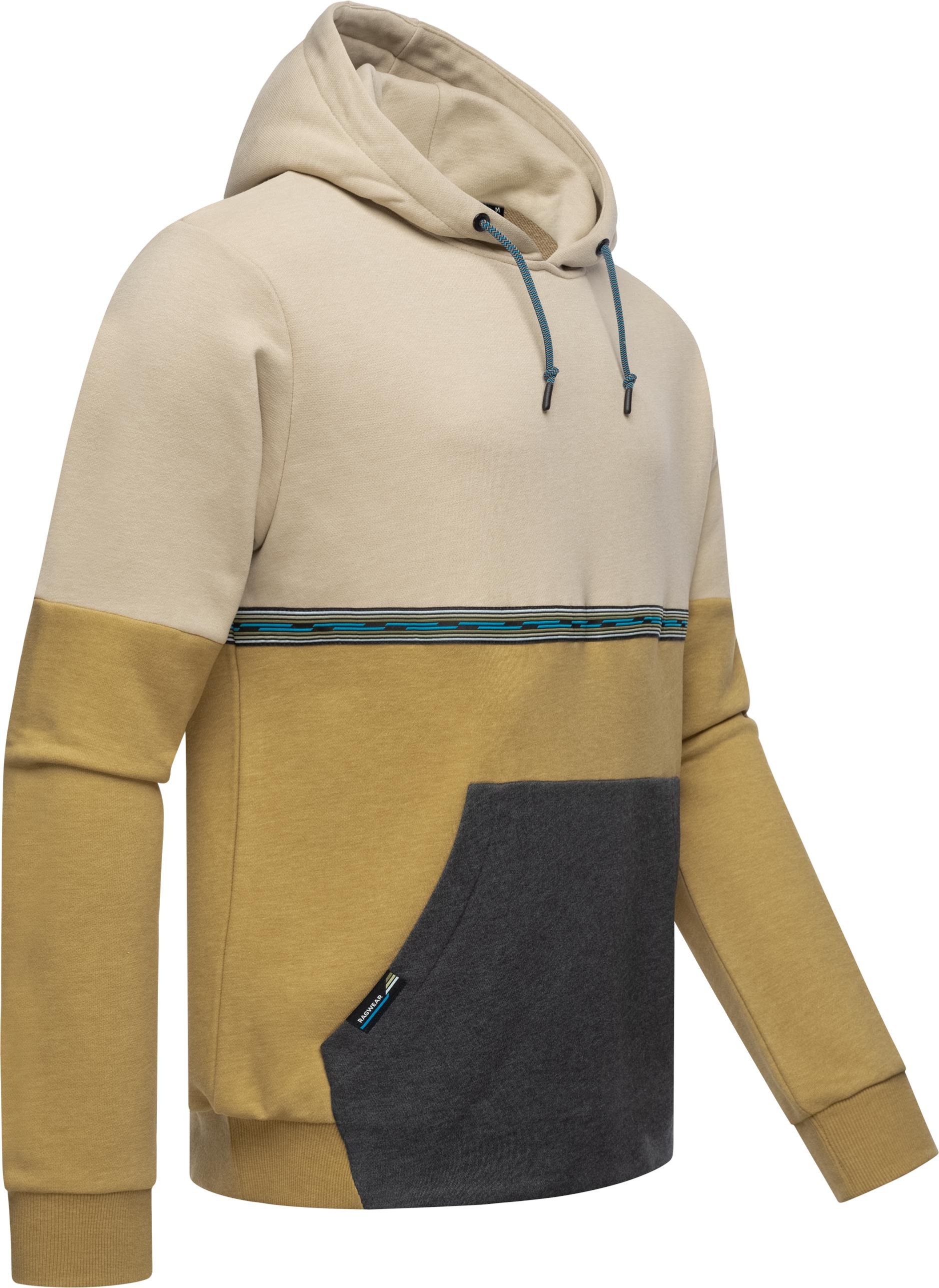 Ragwear Hoodie »Blocky Hoody«, Sportlicher Herren Kapuzenpullover mit Blockstreifen
