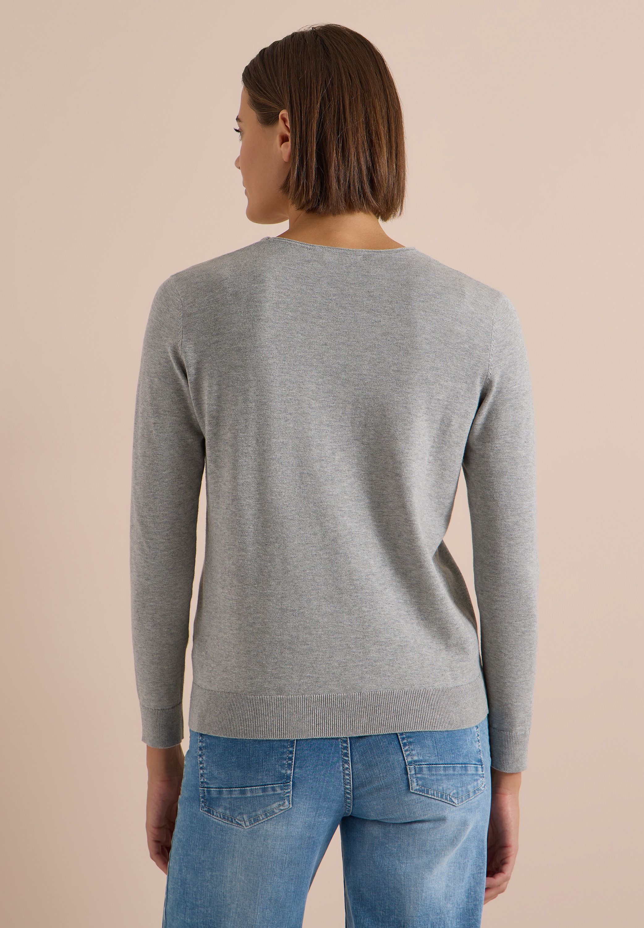 Cecil V-Ausschnitt-Pullover im soften Baumwoll-Mix