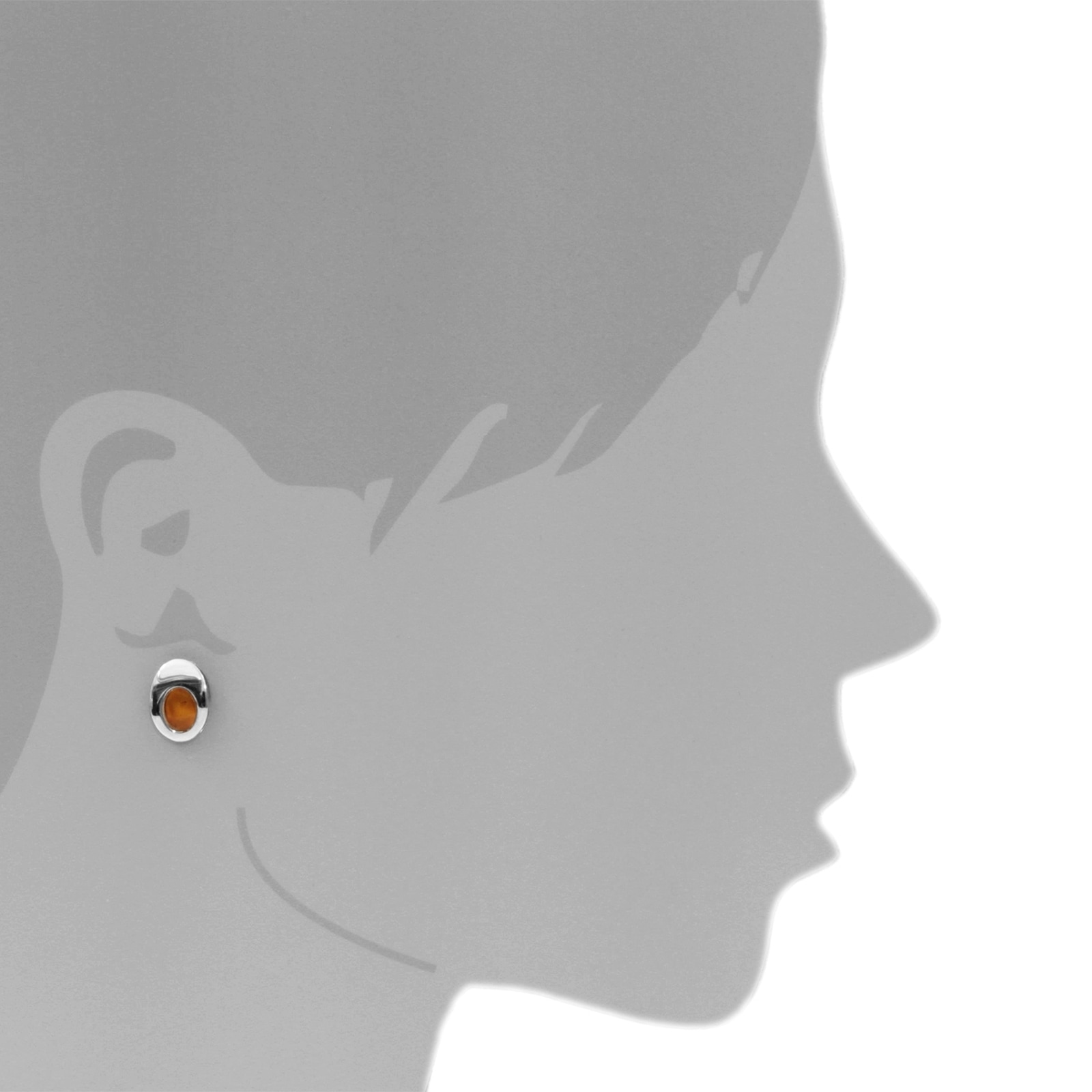 OSTSEE-SCHMUCK Paar Ohrstecker »- Dagrun - Silber 925/000 - Bernstein«