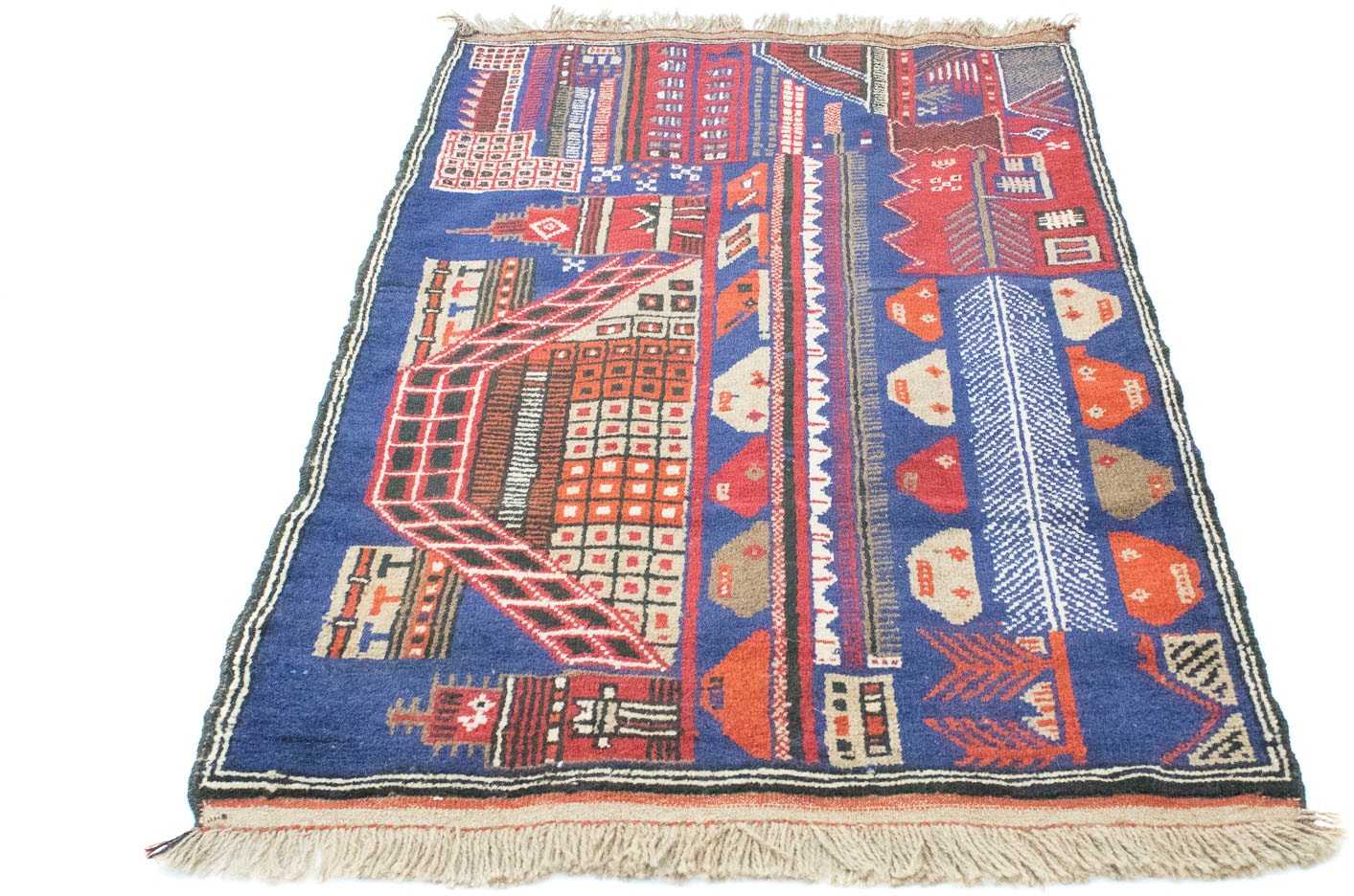 Wollteppich »Belutsch Teppich handgeknüpft mehrfarbig«, rechteckig, handgeknüpft