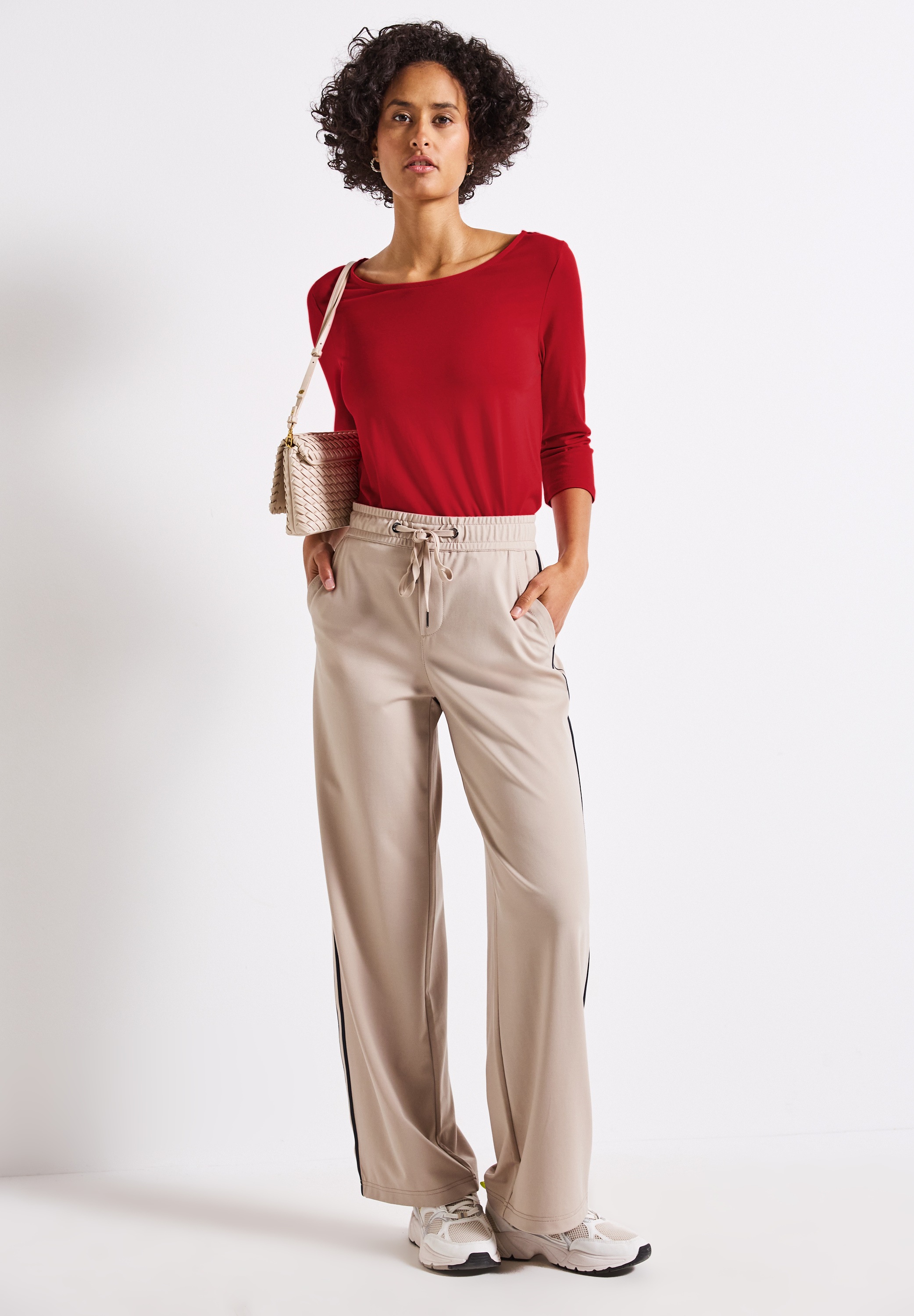 STREET ONE Langarmshirt, aus Baumwolle mit Stretchante