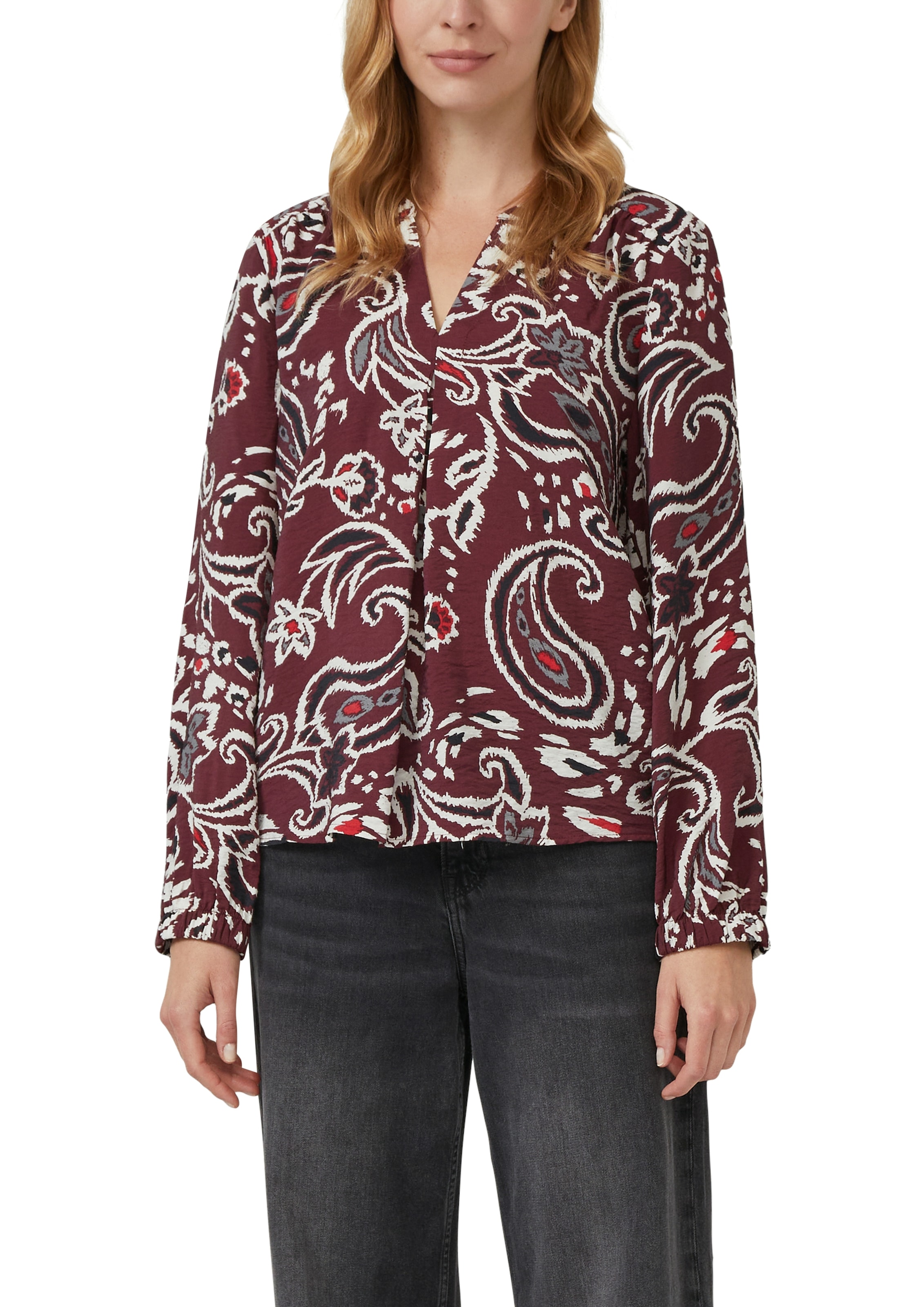 s.Oliver Langarmbluse mit floralen Muster günstig online kaufen