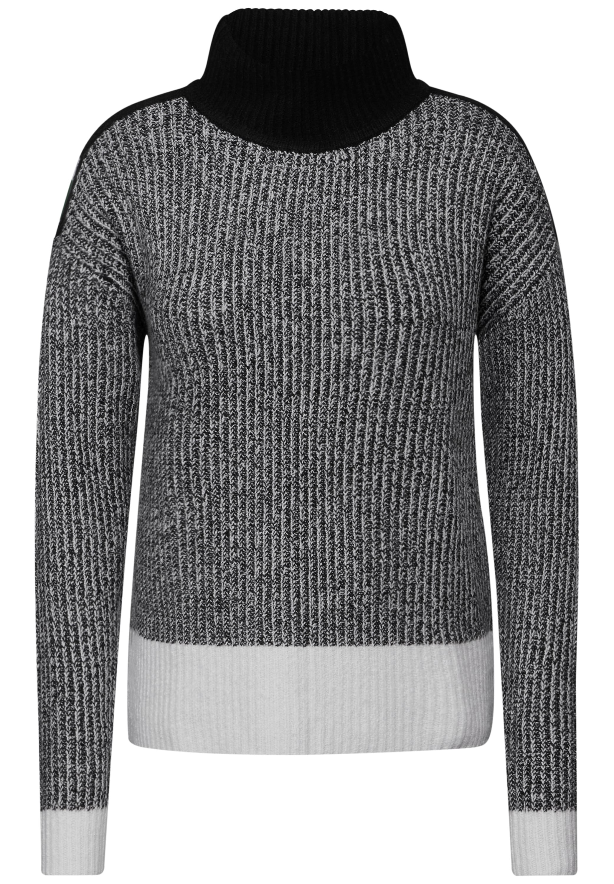 Cecil Rollkragenpullover, im Melange Look