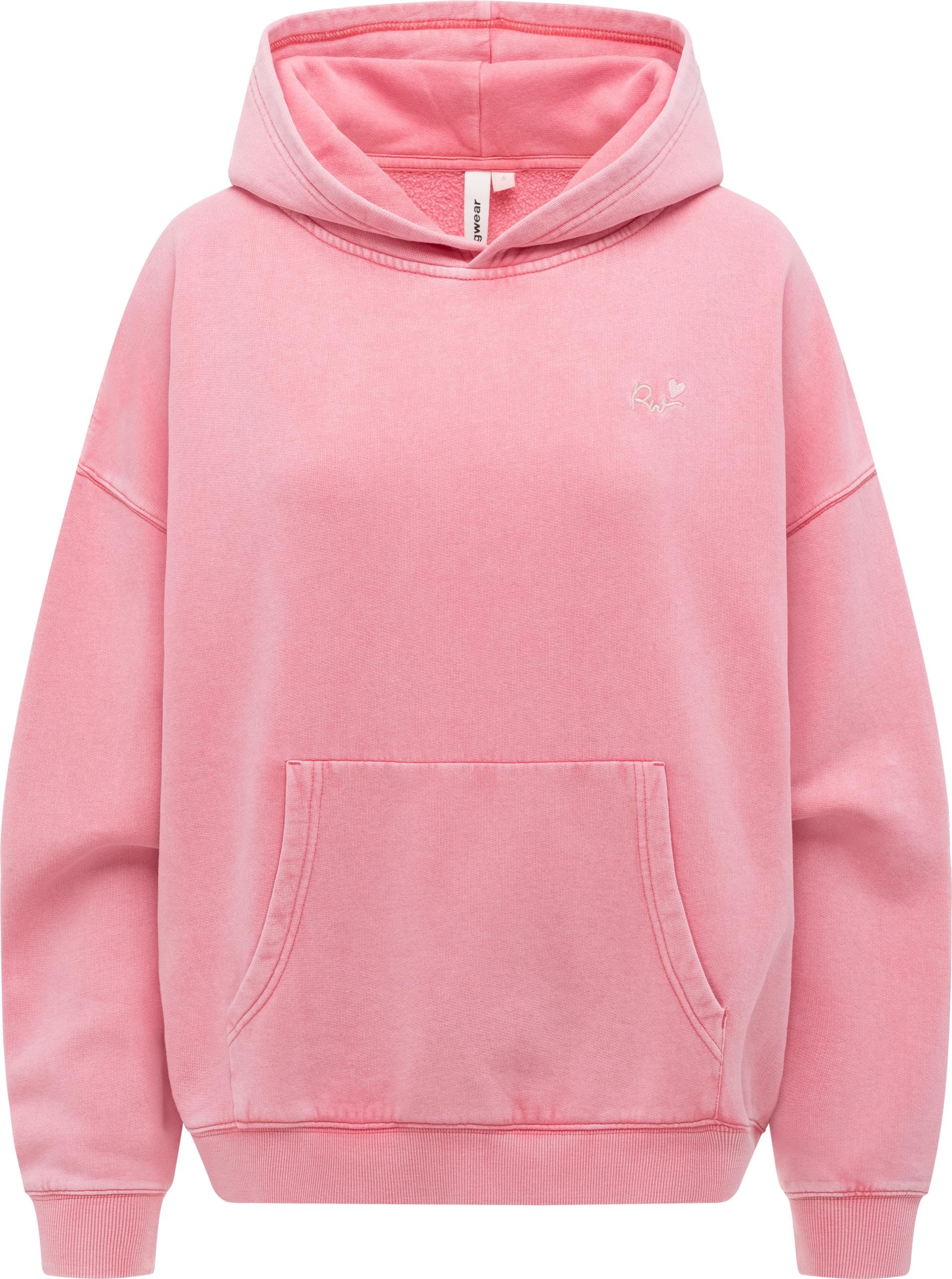 Sweatshirt RAGWEAR "Germma PP", Herren, Gr. M (38), pink, Sweatware, Material: 100% Baumwolle, oversize hüftbedeckend, Rundhals, Fledermausärmel Rippbündchen, Sweatshirts Sweatshirt, Oversize Kapuzen-Pullover