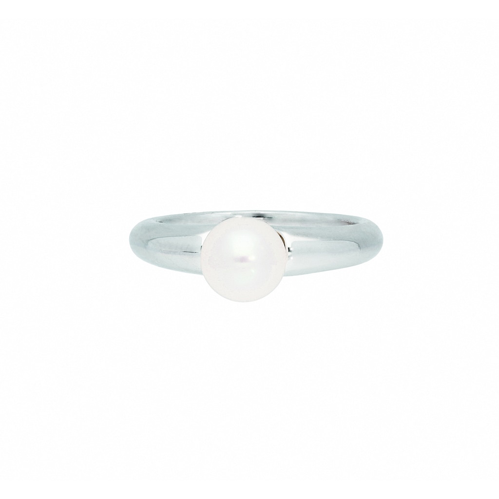 Adelia´s Silberring »925 Silber Ring mit Süßwasser Zuchtperle«, mit Süßwasser Zuchtperle Silberschmuck für Damen