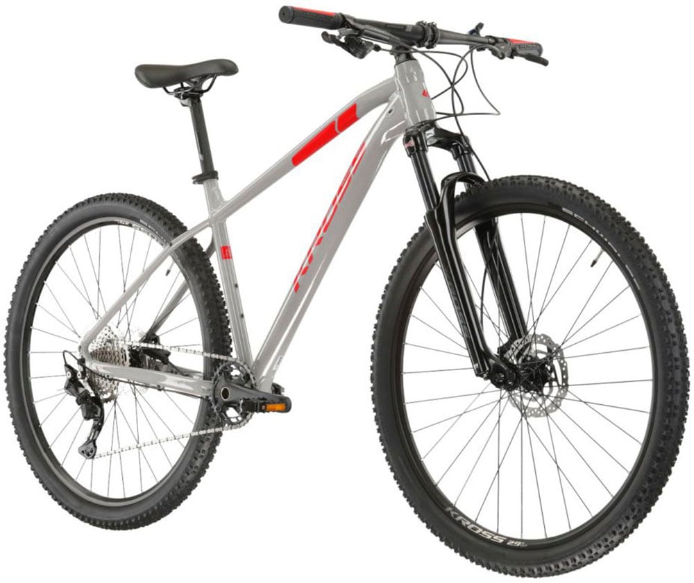 Kross Mountainbike »KROSS MTB Hardtail Level 4.0 29" grau 10 Gänge«, 10 Gang, Shimano, DEORE M5120 Schaltwerk, Kettenschaltung