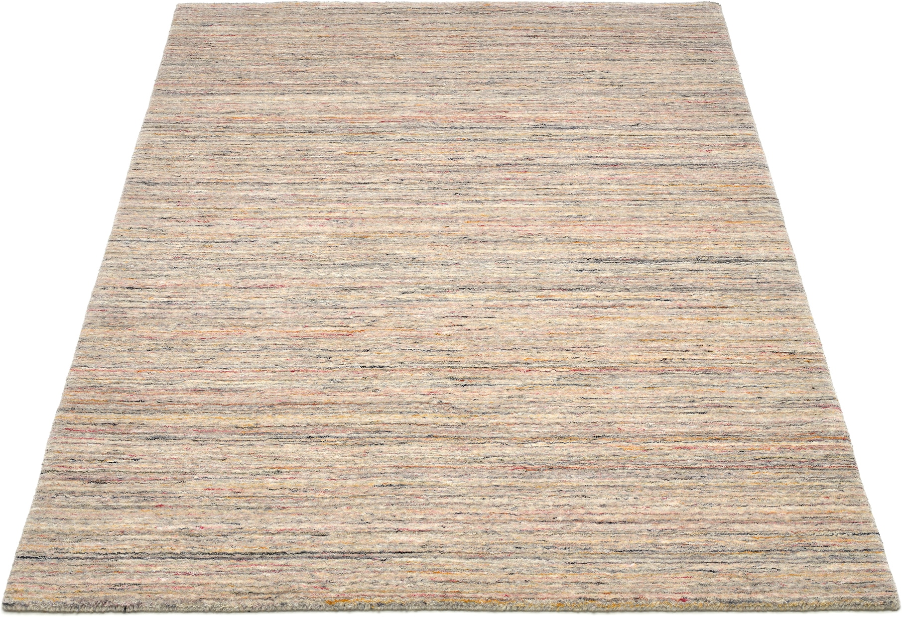OCI DIE TEPPICHMARKE Wollteppich »HAPINOA« rechteckig 16 mm Höhe handgewebt, reine Wolle, Naturfasern, Hochwertig, Wohnzimmer