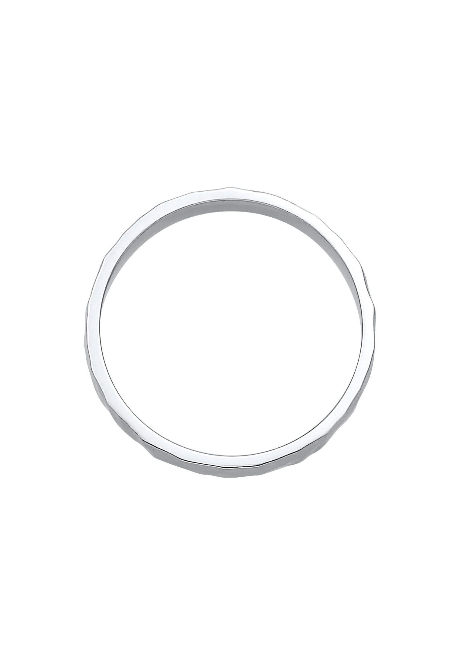 Fingerring ELLI "Basic Bandring Fein Gehämmert 925 Silber" Gr. 54, silber, Fingerringe, Damen, 54mm, ohne Stein, Silber 925 (Sterlingsilber), Fingerring 2