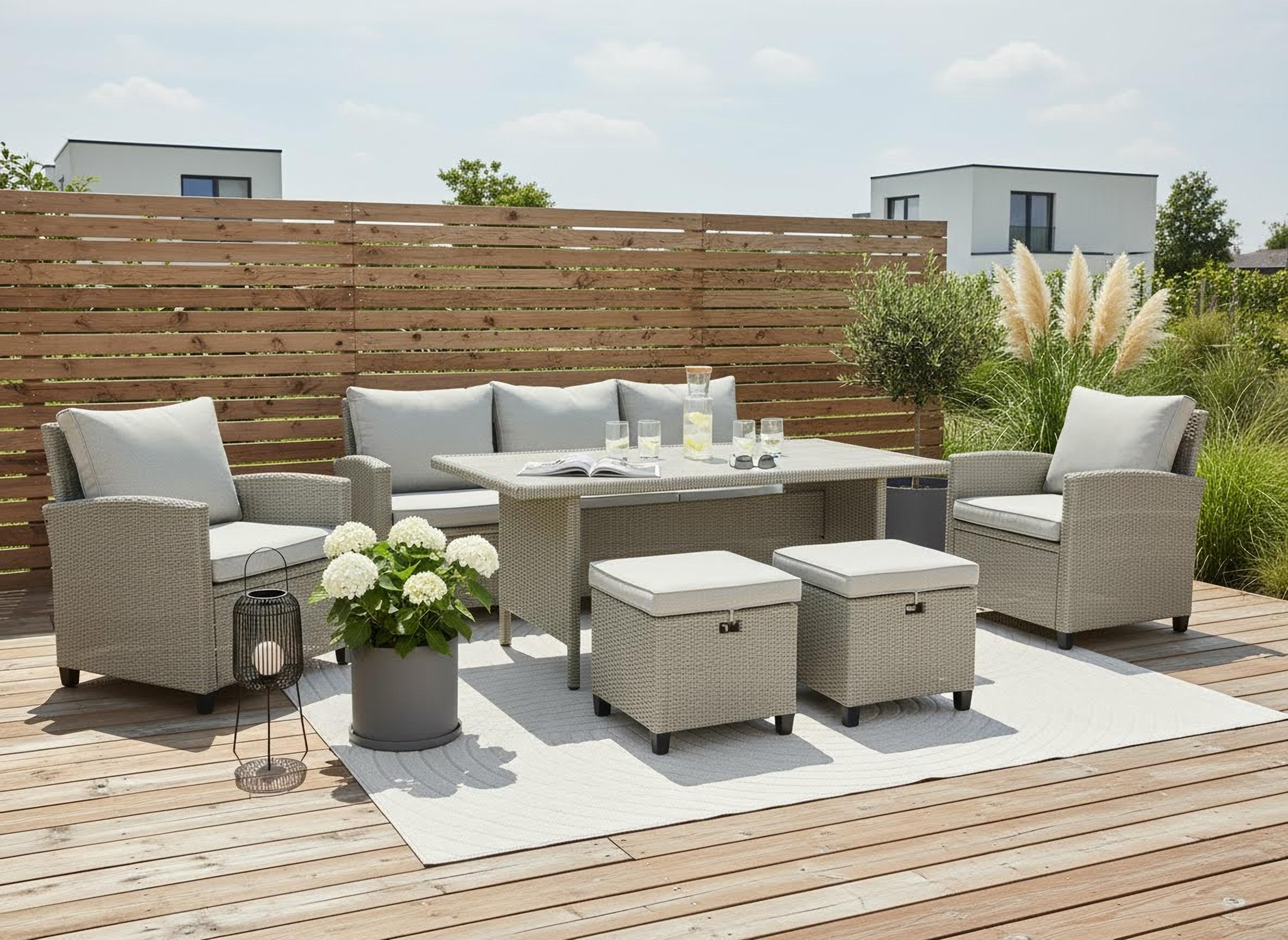 KONIFERA Gartenlounge-Set "Amsterdam XL" Set, 16 tlg. tlg. bestehend aus 2 günstig online kaufen