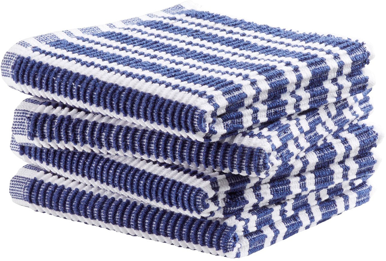 DDDDD Spültuch »Stripe, 30x30 cm, aus 100% Baumwolle«, (Set, 4 tlg.), mit luxuriöser Rippenstruktur und optimale Feuchtigkeitsaufnahme