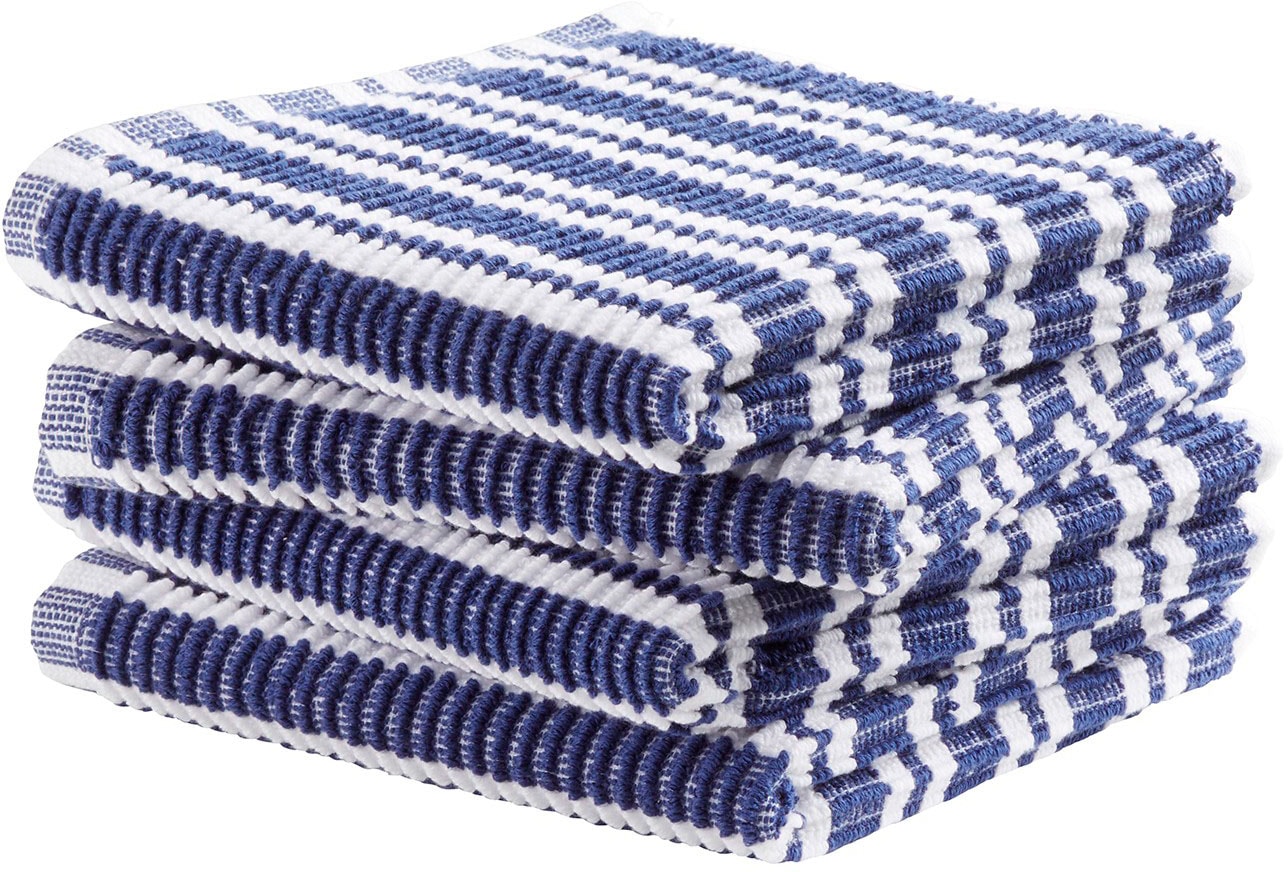 DDDDD Spültuch "Stripe, 30x30 cm, aus 100% Baumwolle", (Set, 4 tlg.), mit luxuriöser Rippenstruktur und optimale Feuchti