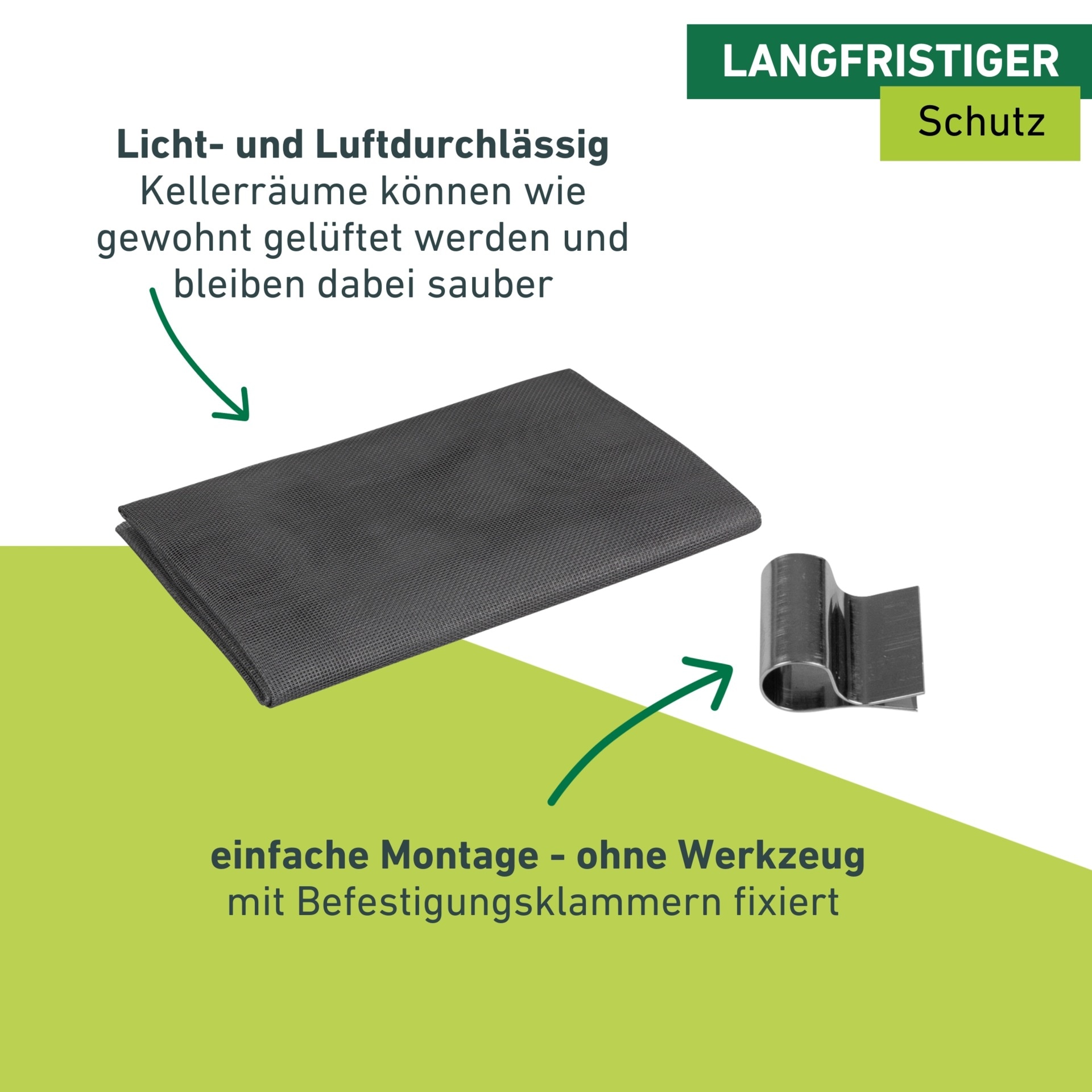 Windhager Lichtschachtabdeckung »zuverlässiger Schutz vor Laub, Ungeziefer, Kellerschacht Schutzgitter« 1 Stk. tlg. individuell kürzbar, erhältlich in Alu-, Edelstahl-, Fiberglasgewebe