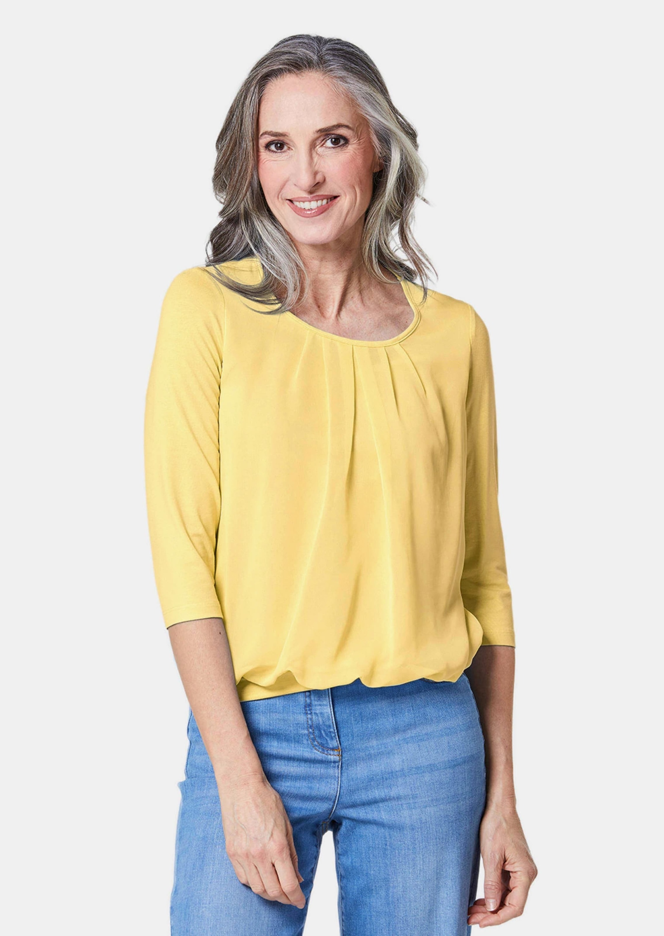 Goldner Short Sleeve Blouse Yellow 2