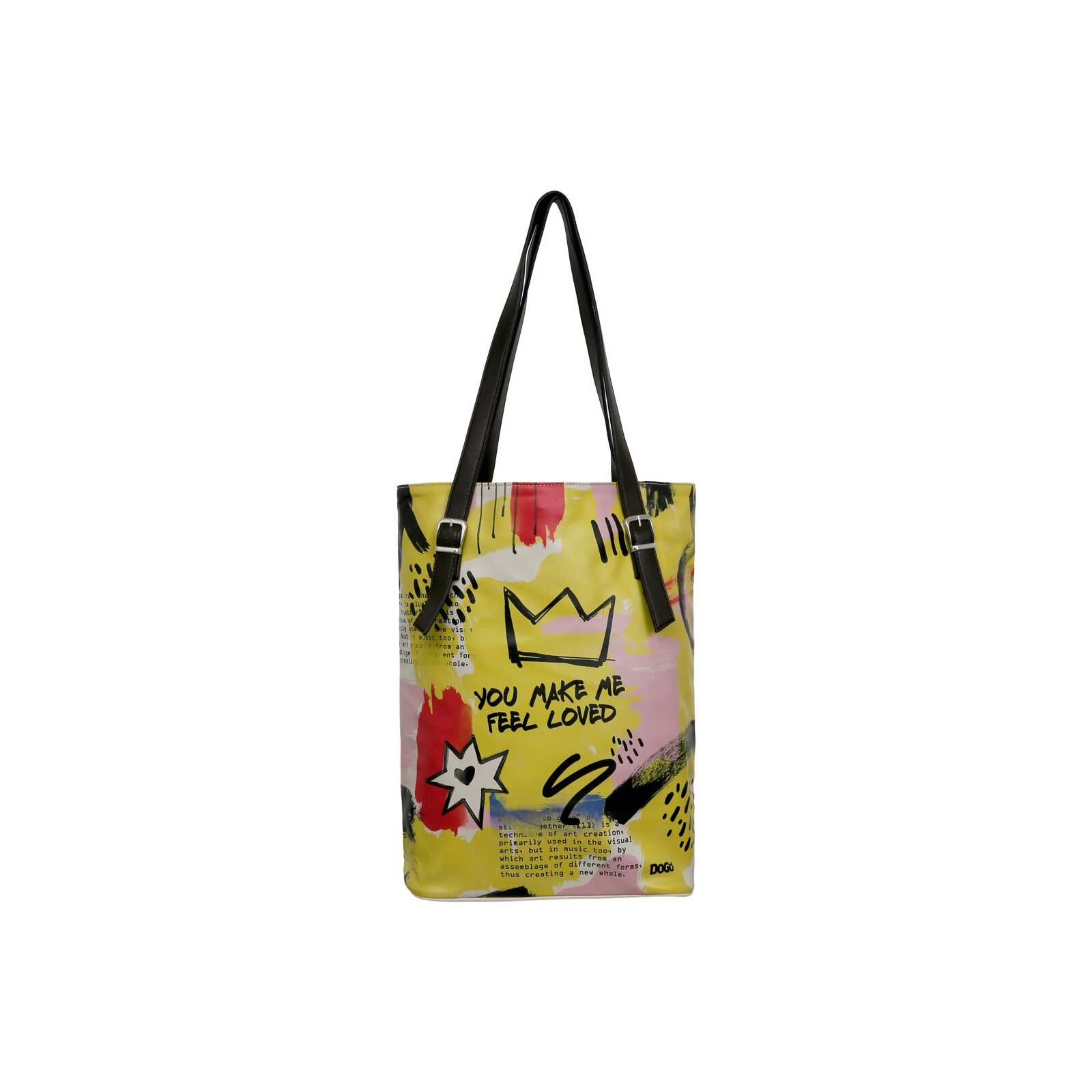 Thumbnail - DOGO Umhängetasche "Tall Bag Damen Schultertasche The Creation Of The Collage Damen", Handgefertigt