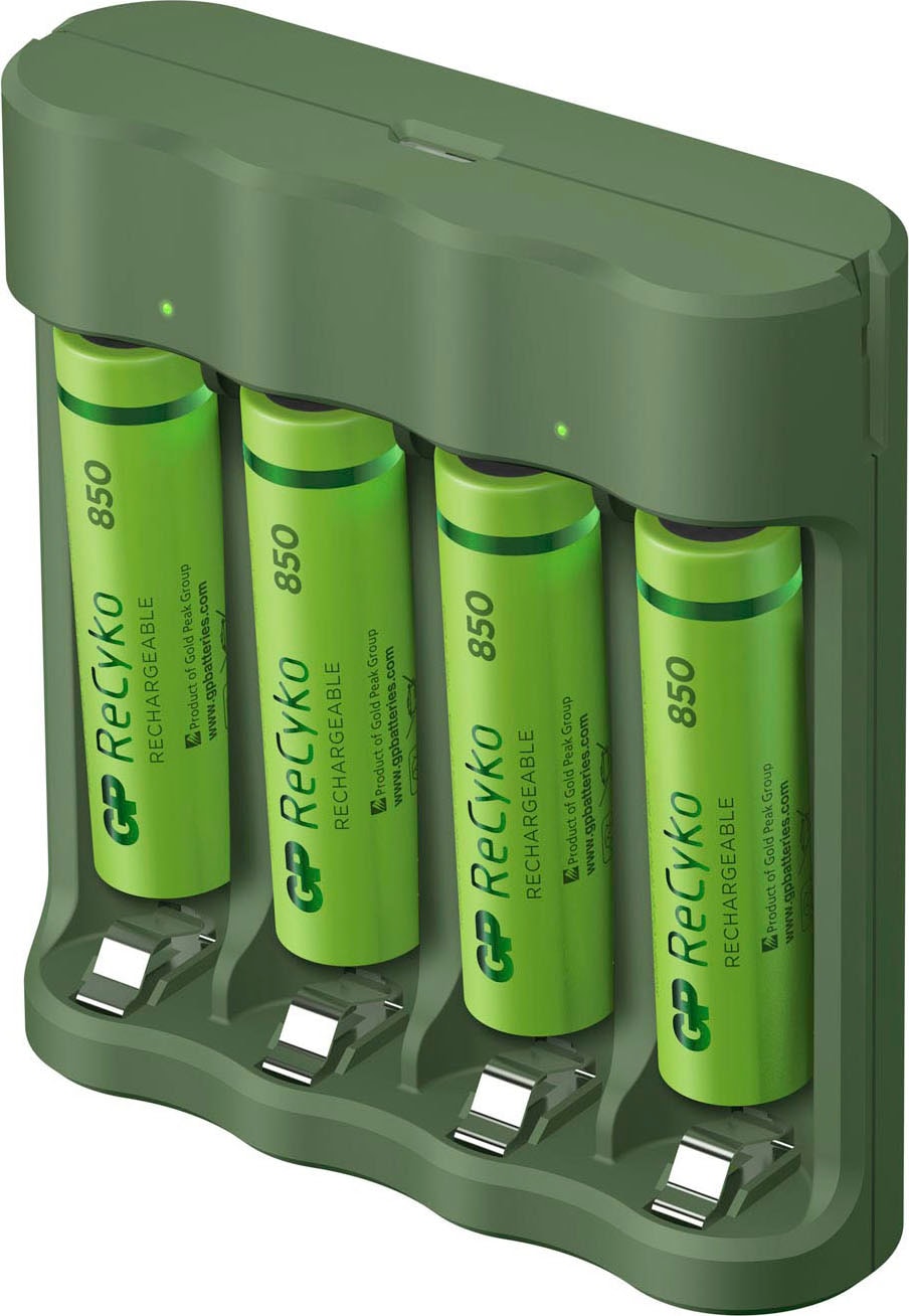 GP Batteries Akku-Ladestation »USB-Akkuladegerät B421 inkl. 4x ReCyko AAA Akkus je 850 mAh«