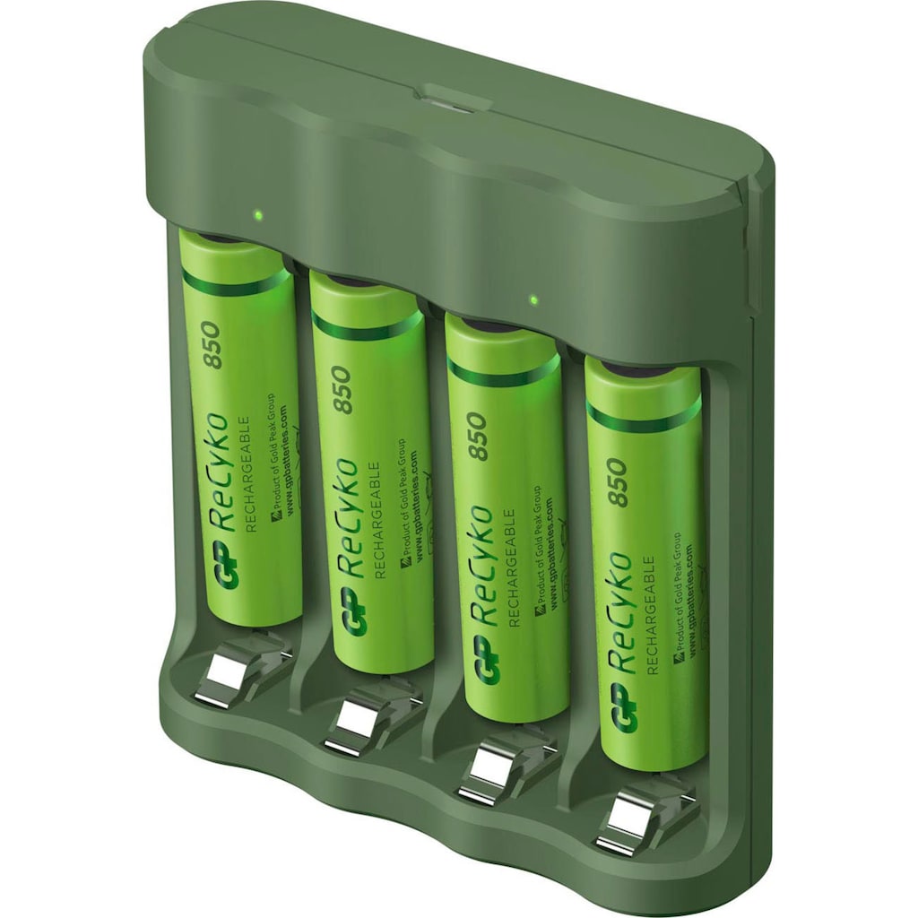 GP Batteries Akku-Ladestation »USB-Akkuladegerät B421 inkl. 4x ReCyko AAA Akkus je 850 mAh«