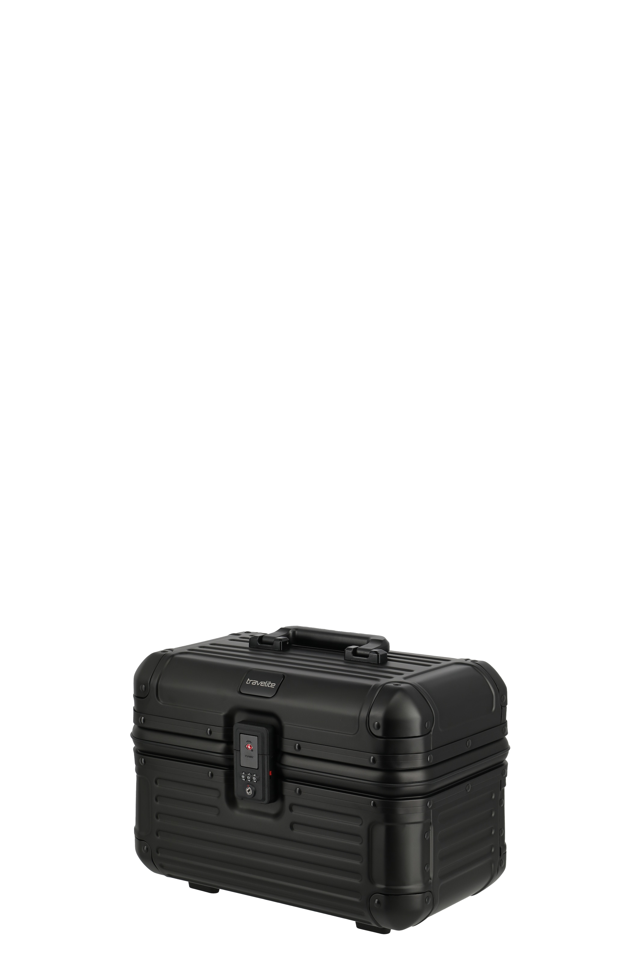 travelite Beautycase "NEXT Kosmetikkoffer Aluminium" Kosmetikkoffer mit herausnehmbarem Inlay und TSA-Schloss