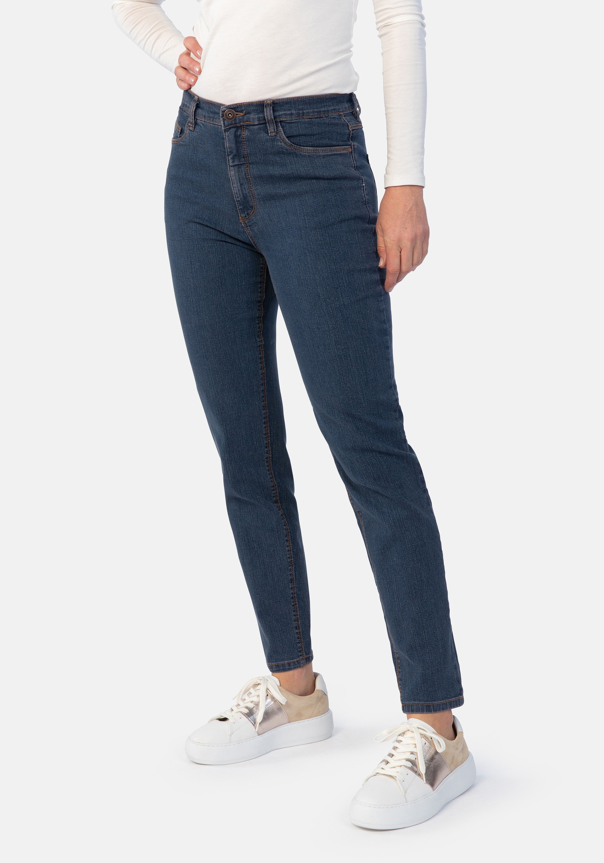 STOOKER WOMEN "Nizza Denim Tapered Fit Jeans" Tapered Fit Casual Clean Wash günstig online kaufen