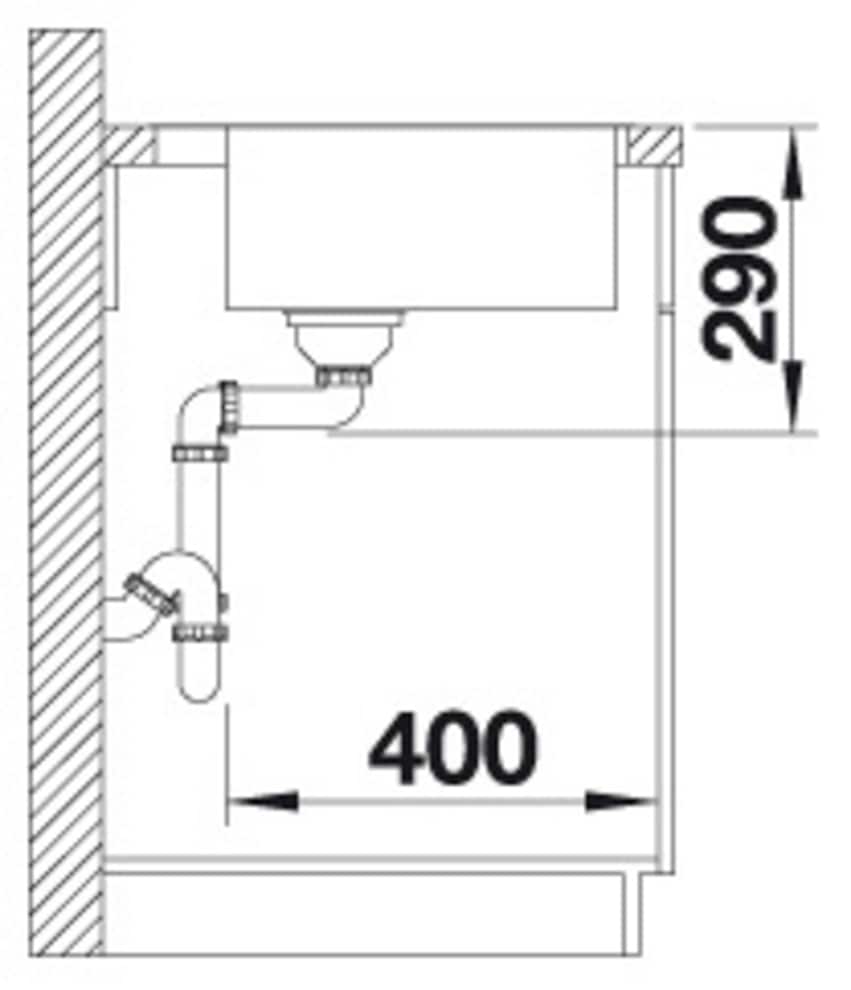 Blanco Edelstahlspüle »ANDANO 500-IF/A« 1 Stk. tlg. zum wechselseitigen Einbau geeignet